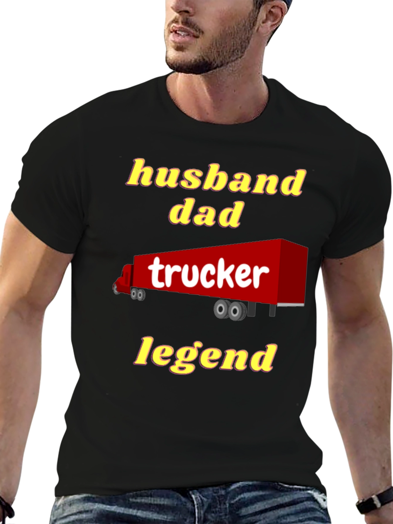 Husband Dad Trucker Legend T-Shirt