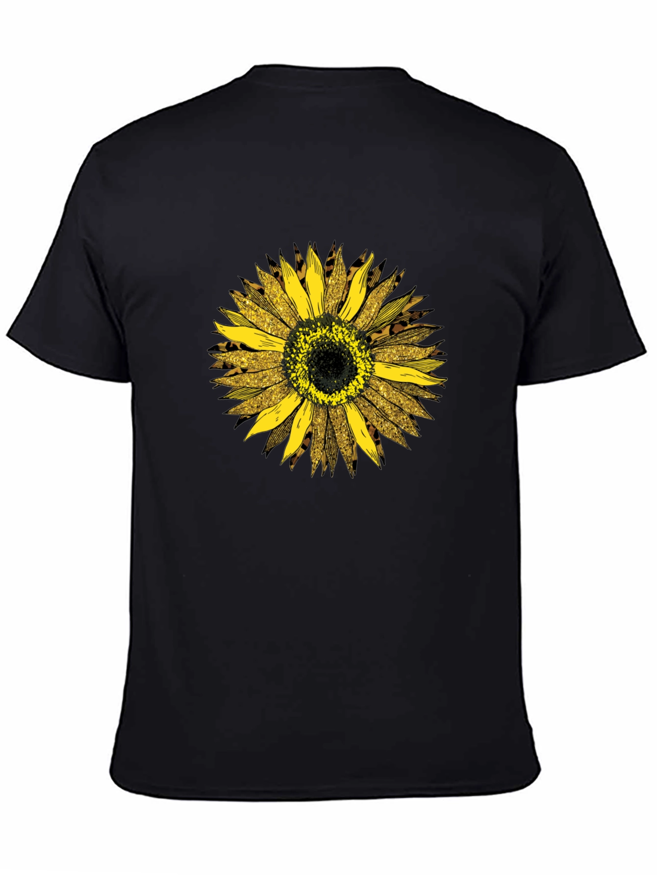 Sunflower Leopard Print Graphic Tee - Black