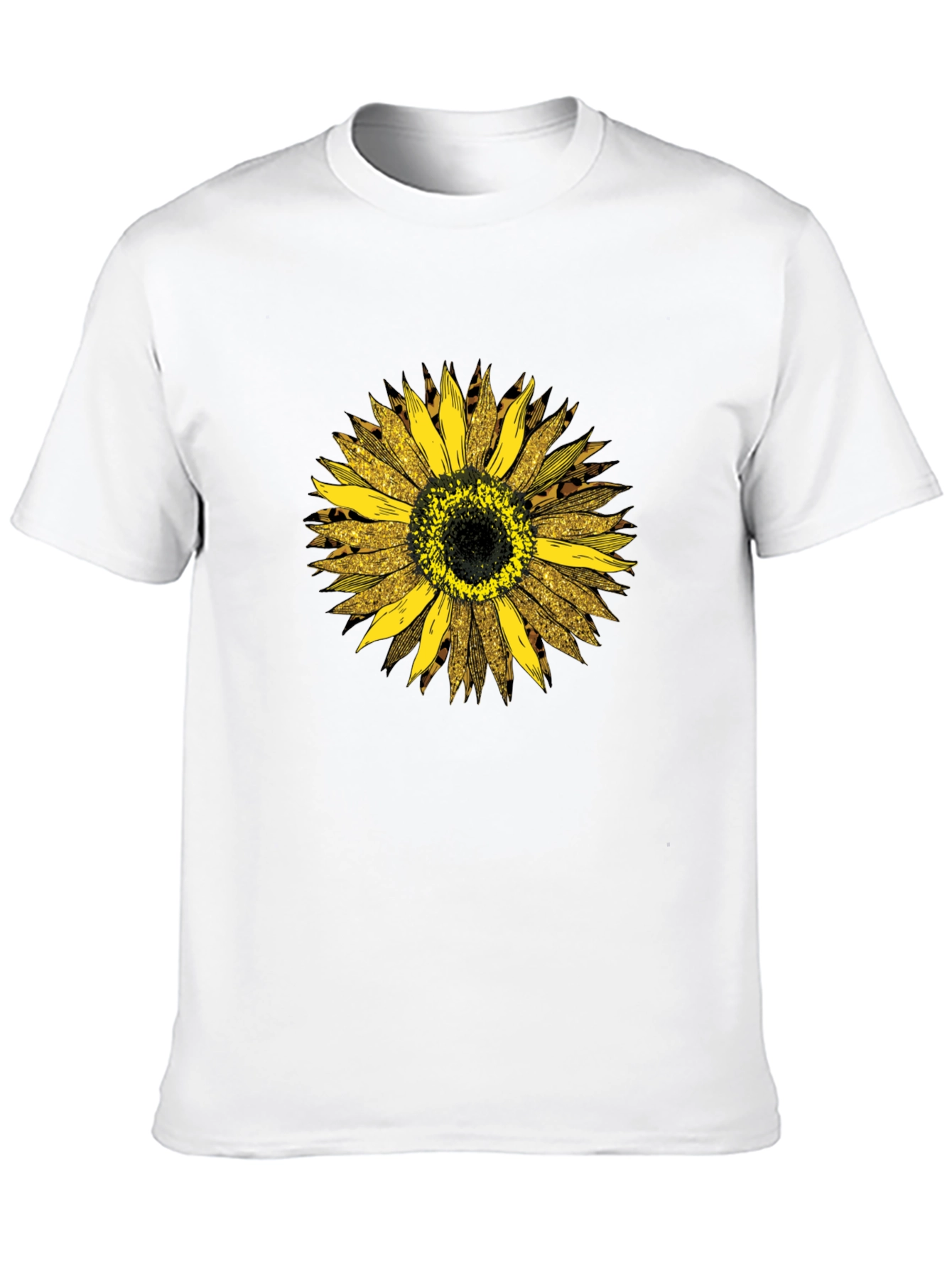 Sunflower Leopard Print Graphic Tee - Black