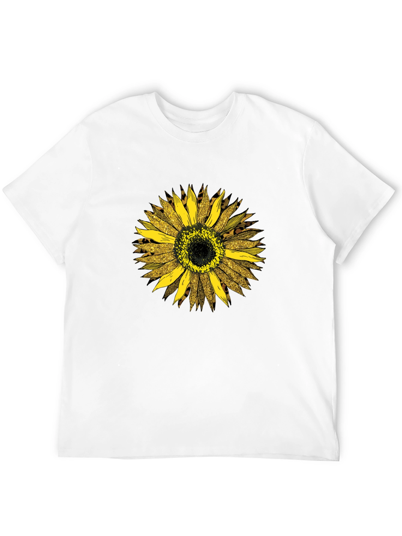 Sunflower Leopard Print Graphic Tee - Black