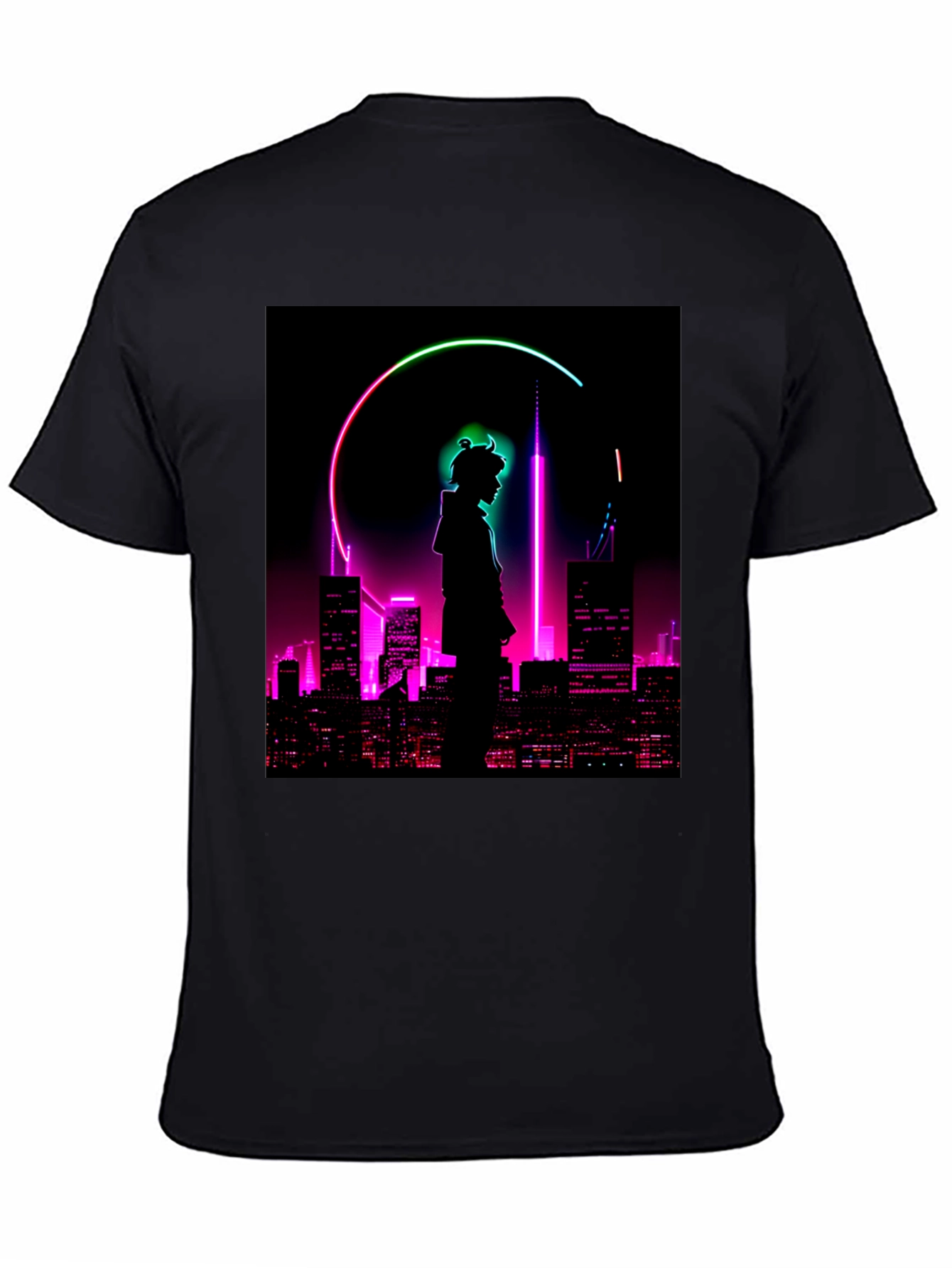 Cyberpunk Cityscape Graphic T-Shirt