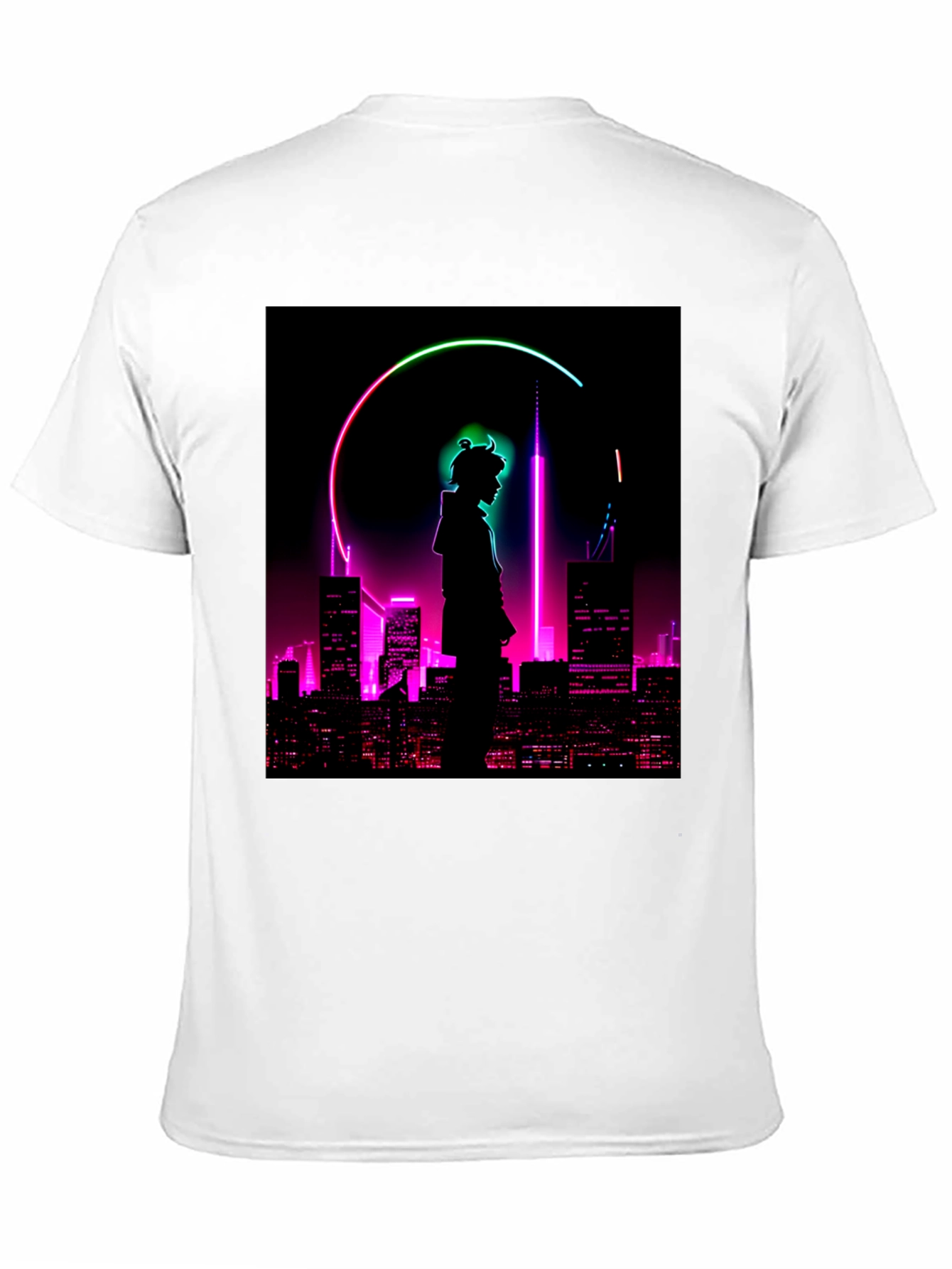 Cyberpunk Cityscape Graphic T-Shirt