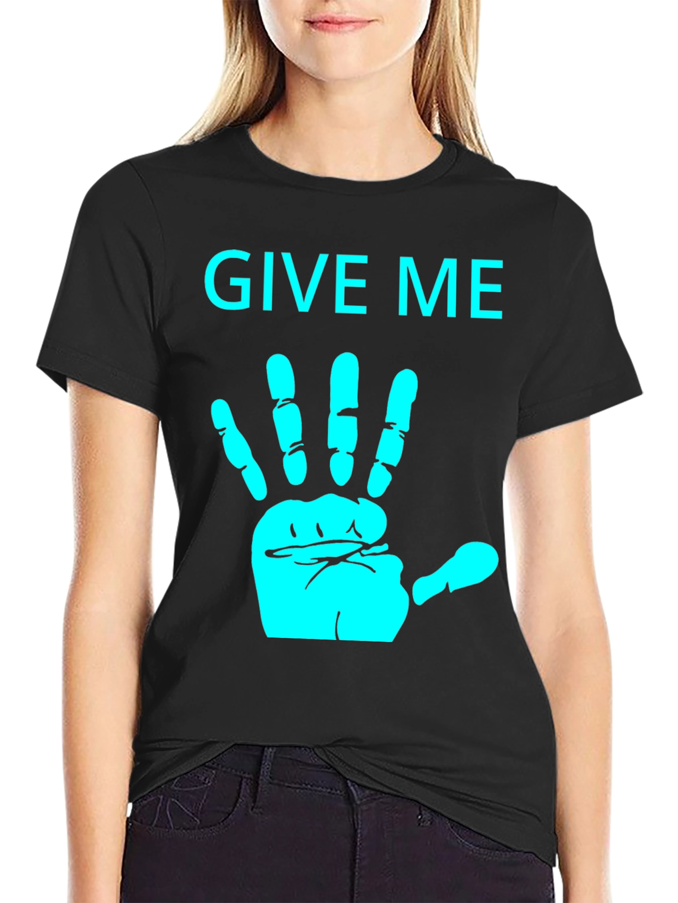Give Me A Hand Novelty Graphic T-Shirt