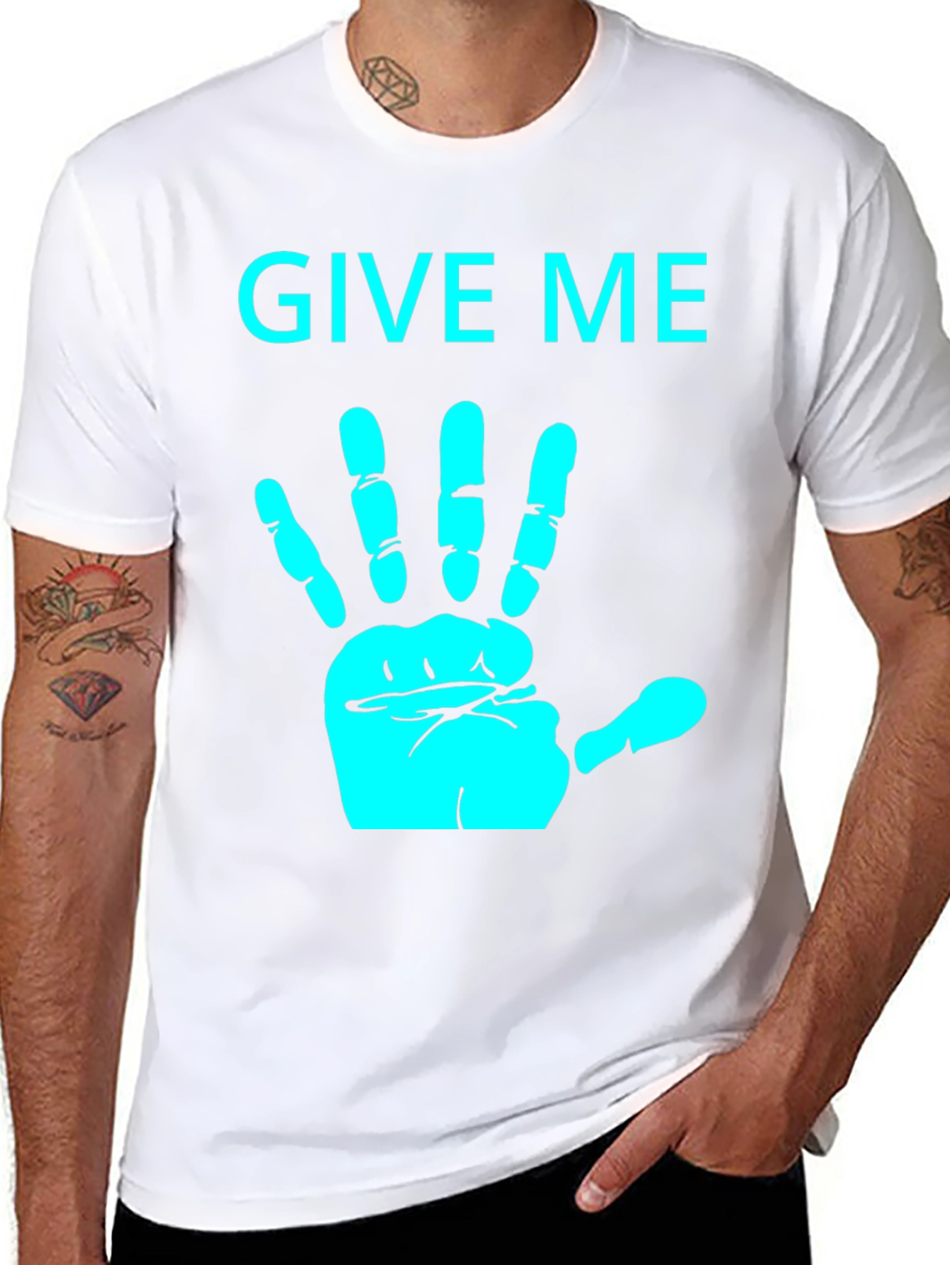 Give Me A Hand Novelty Graphic T-Shirt