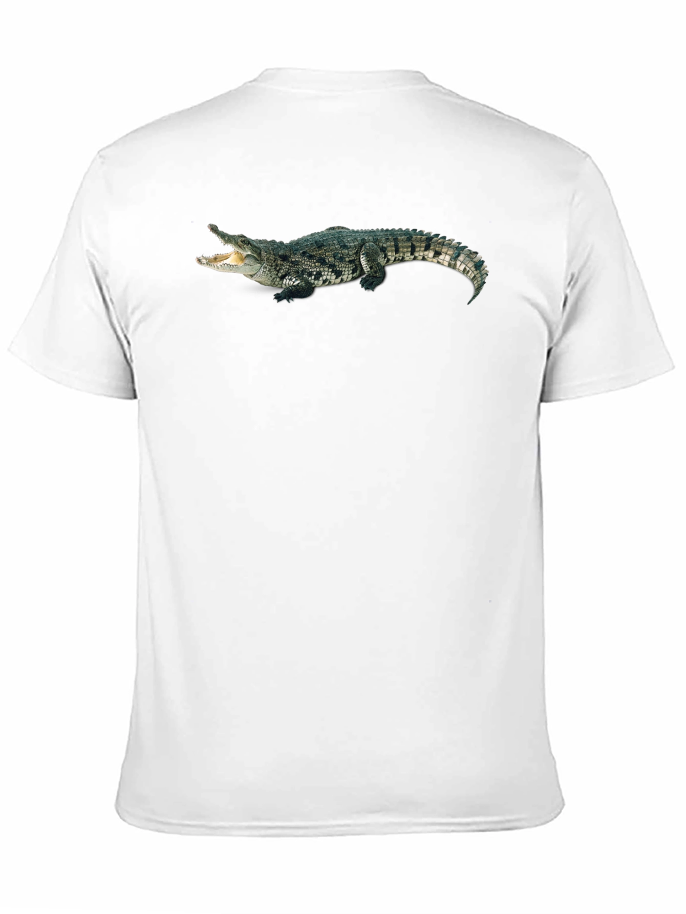 Mens Black T-Shirt with Crocodile Graphic