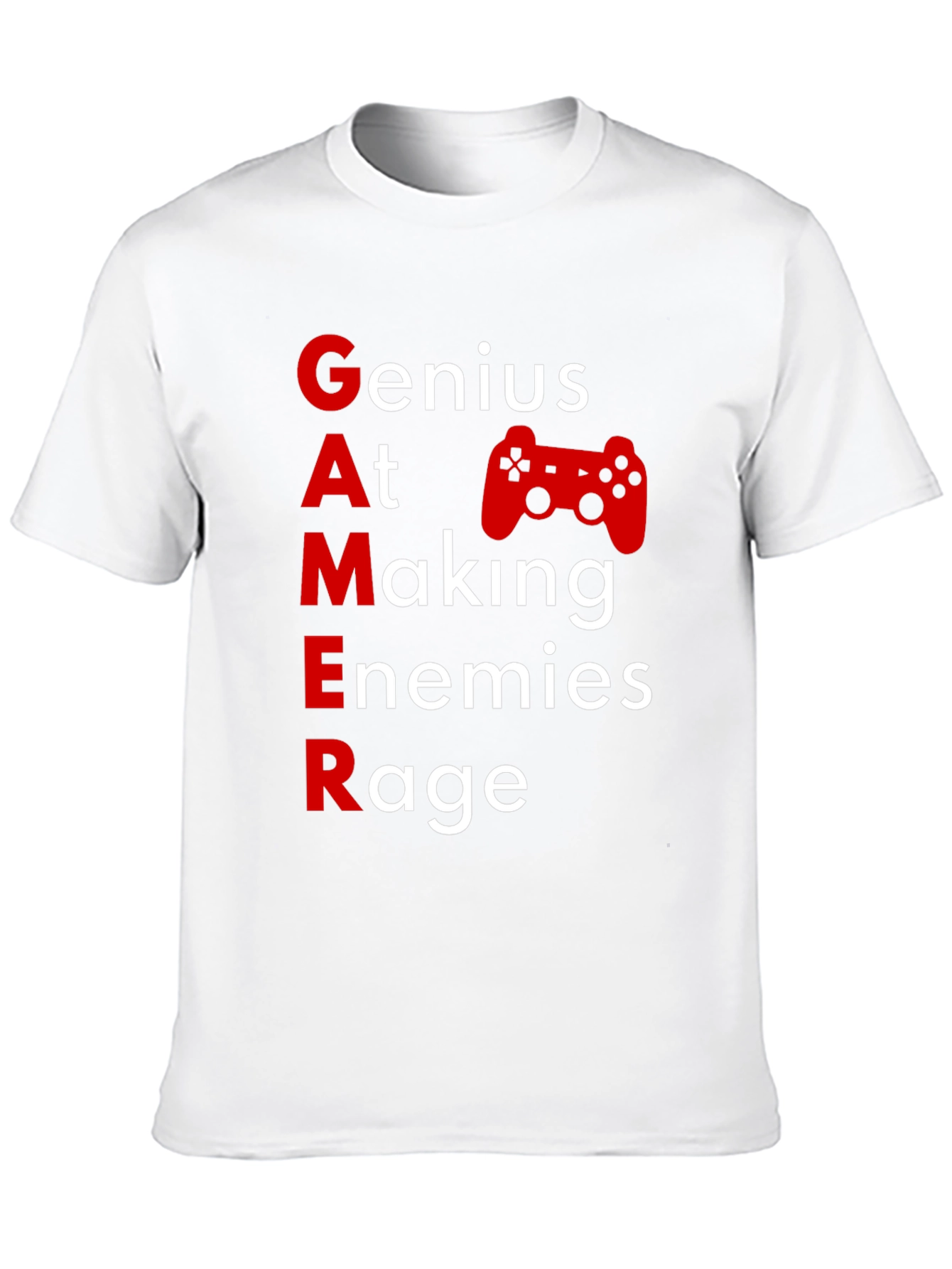 Gamer Graphic T-Shirt - Genius At Making Enemies Rage