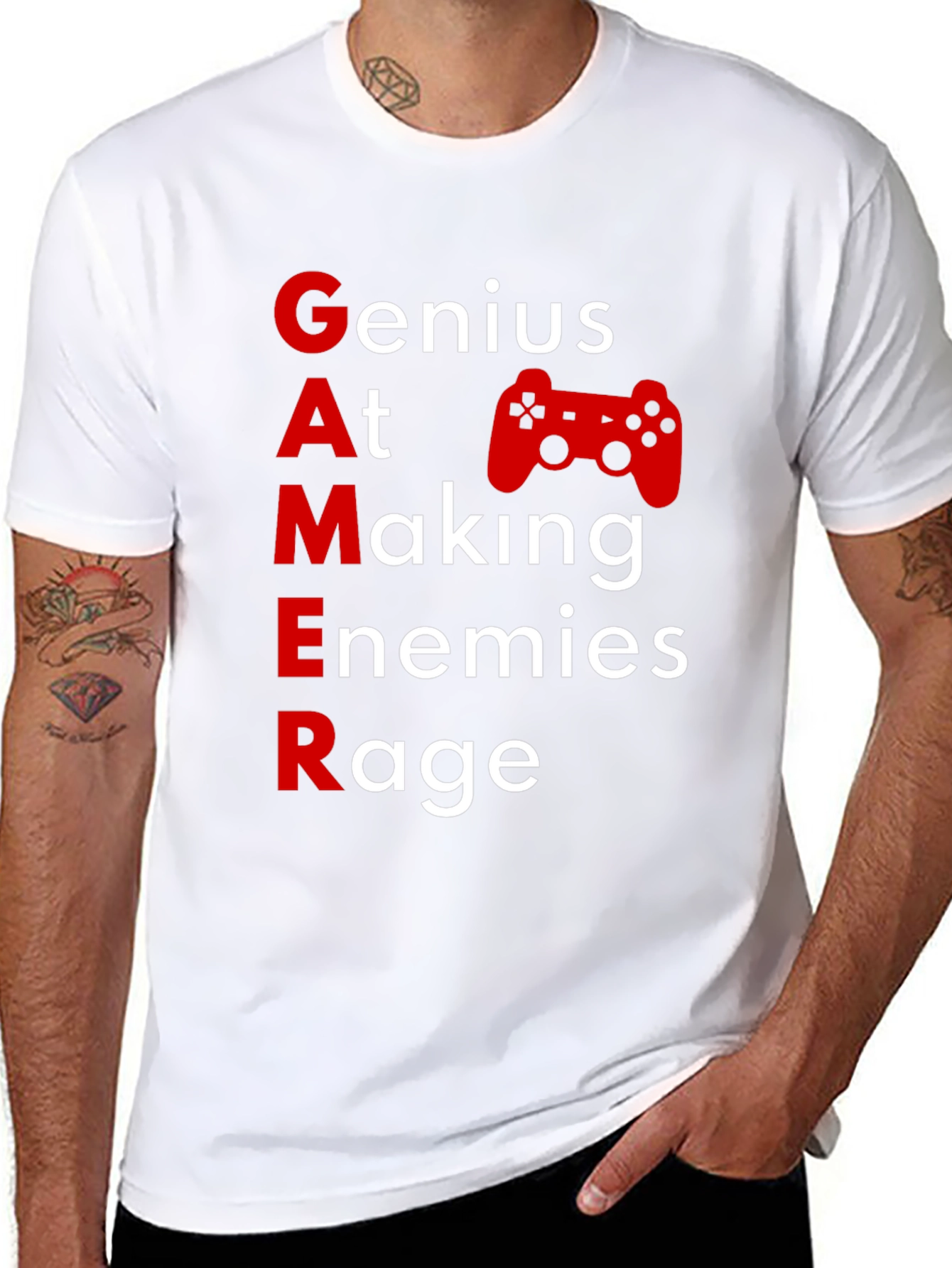 Gamer Graphic T-Shirt - Genius At Making Enemies Rage