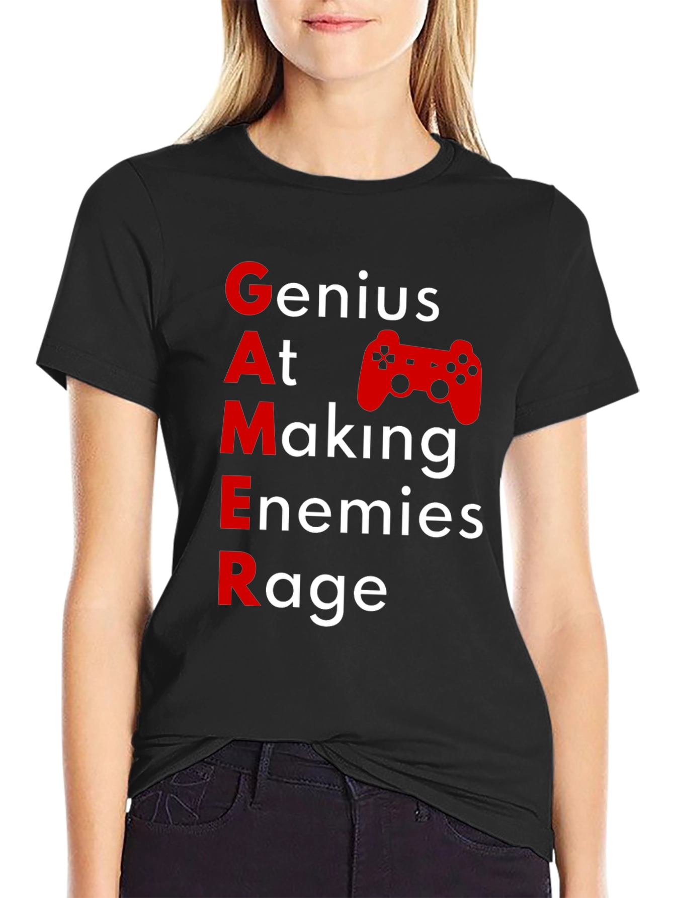 Gamer Graphic T-Shirt - Genius At Making Enemies Rage