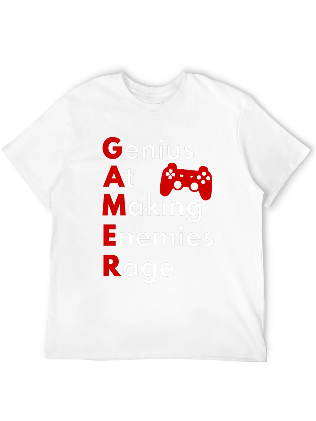 Gamer Graphic T-Shirt - Genius At Making Enemies Rage