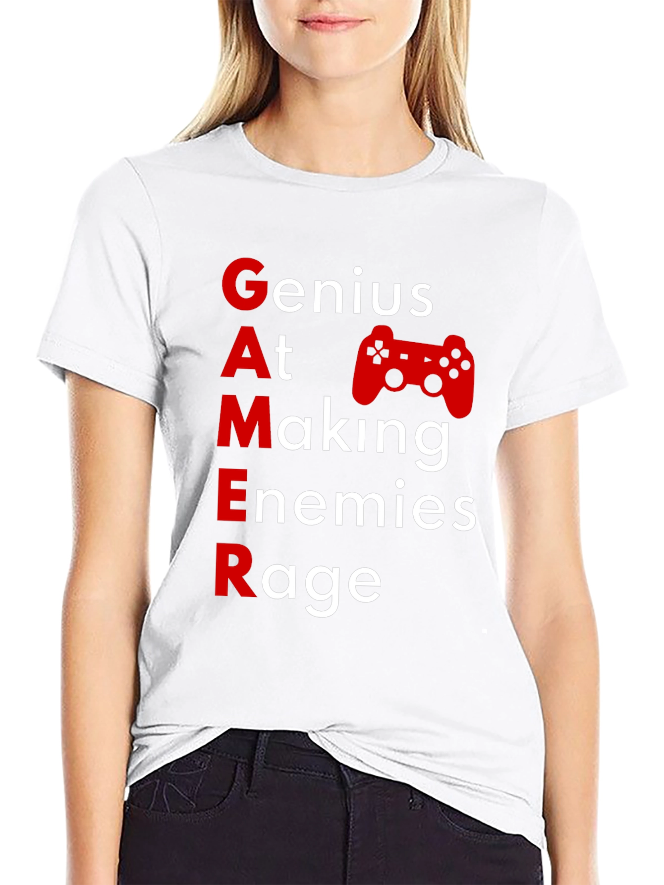 Gamer Graphic T-Shirt - Genius At Making Enemies Rage