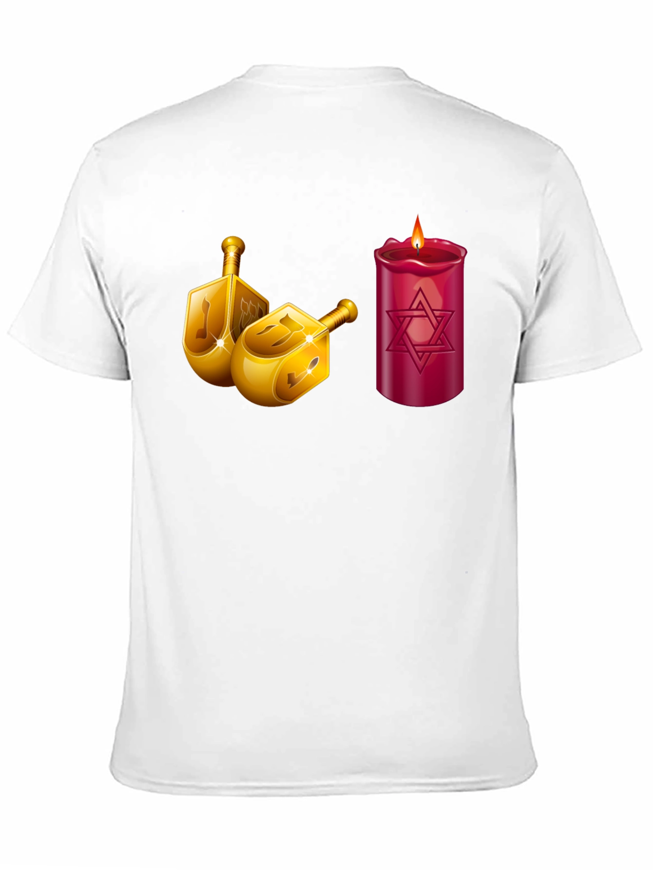 Hanukkah Dreidel & Star of David Candle T-Shirt