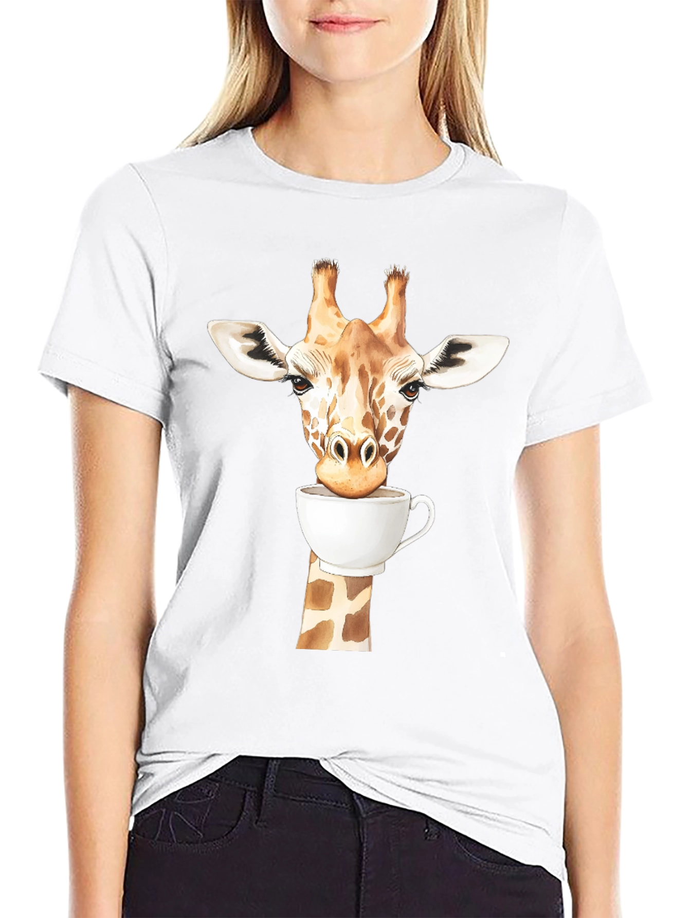 Giraffe Coffee Lover T-Shirt