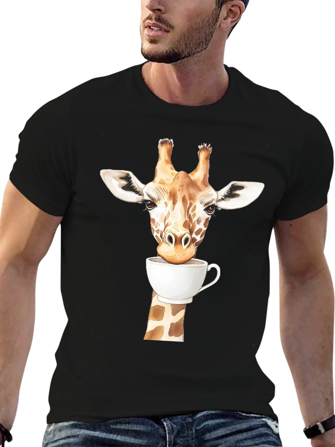 Giraffe Coffee Lover T-Shirt