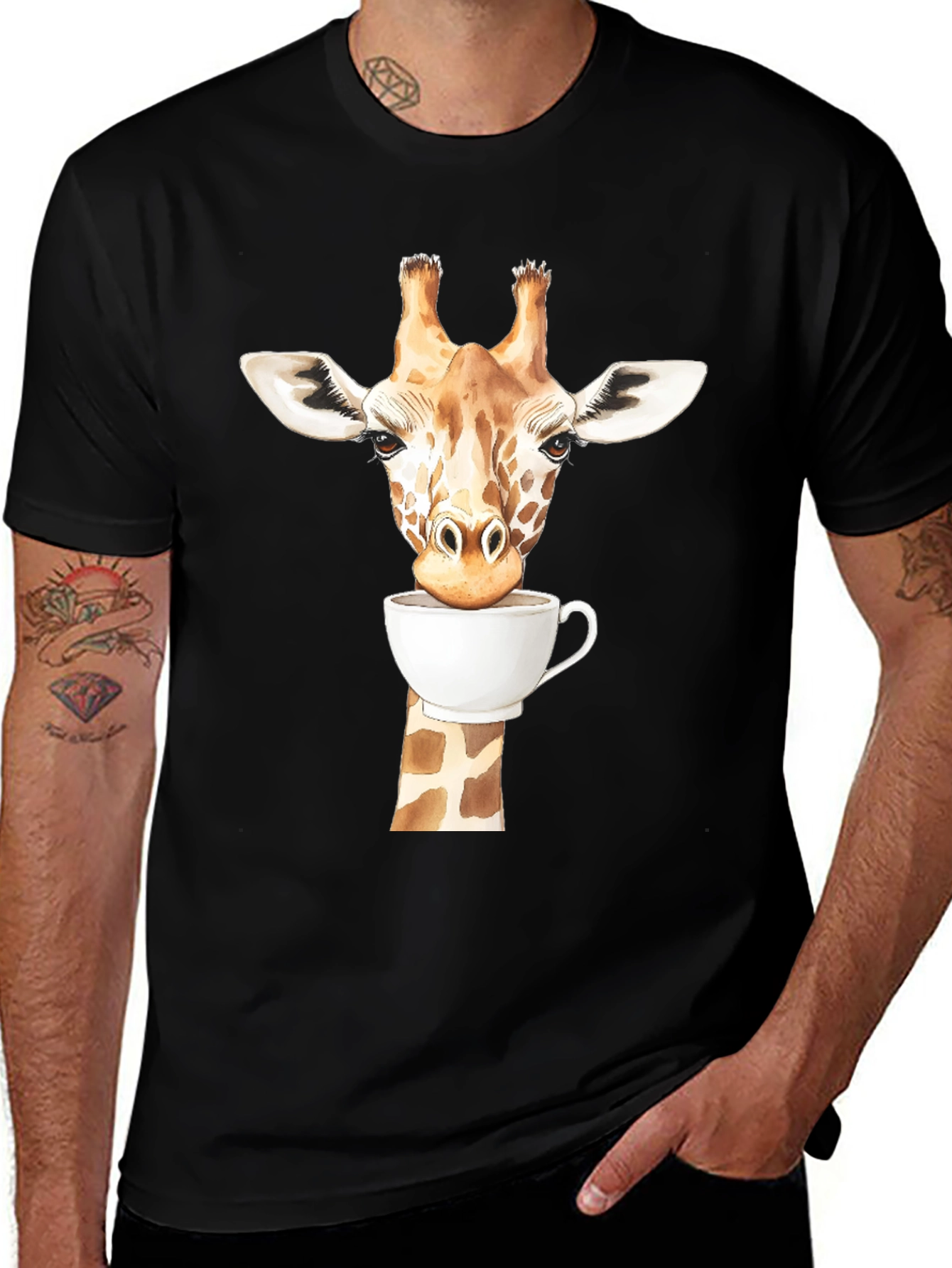 Giraffe Coffee Lover T-Shirt