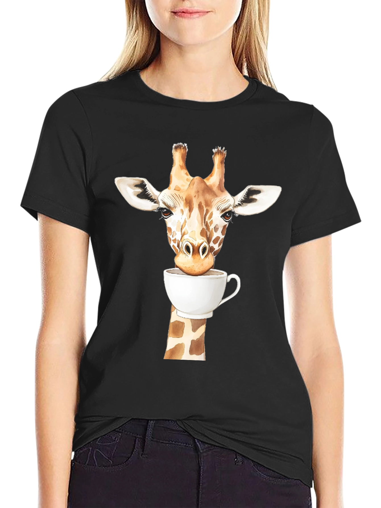 Giraffe Coffee Lover T-Shirt