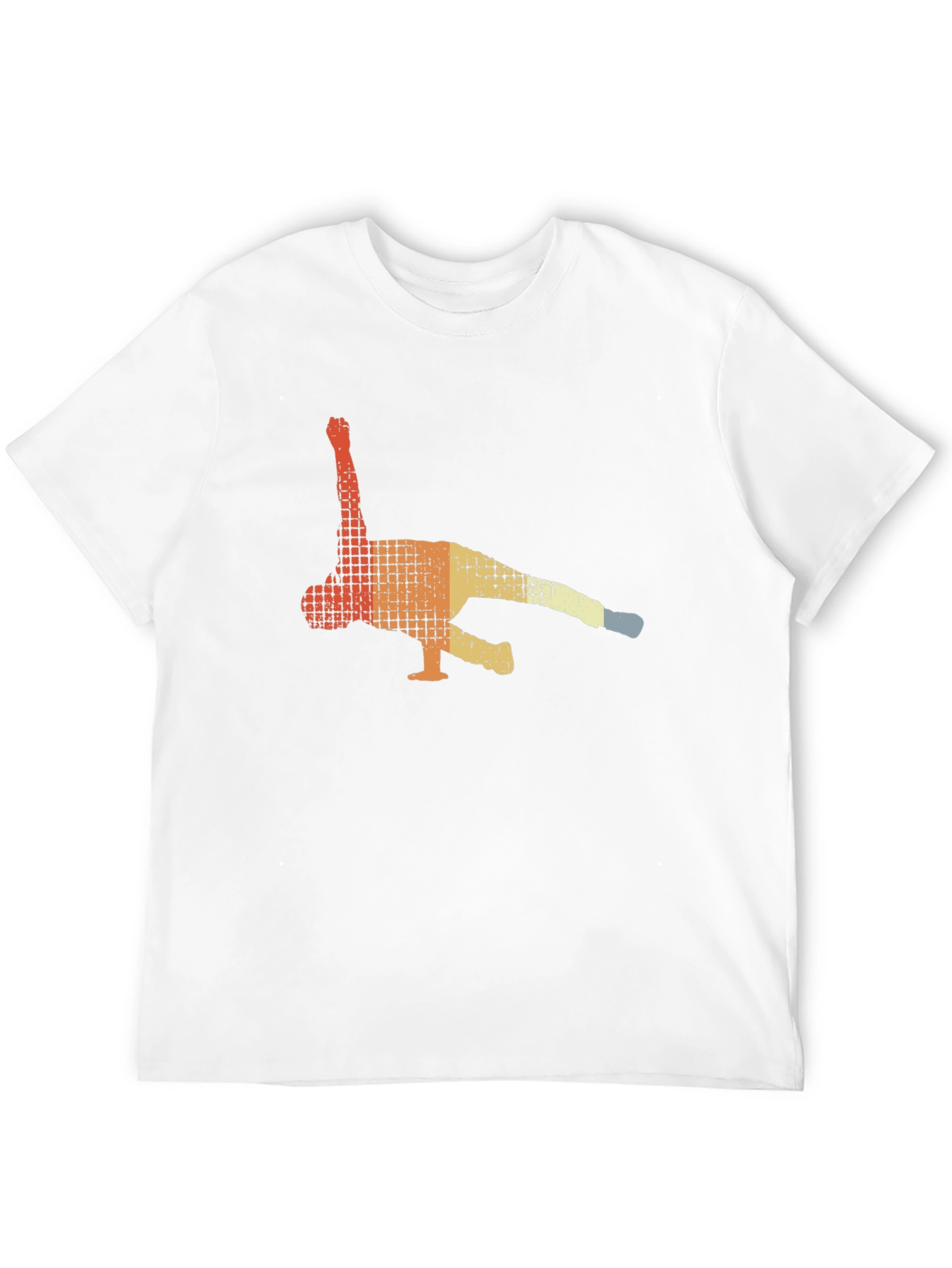 Retro Breakdancer Graphic Tee - Black Cotton T-Shirt
