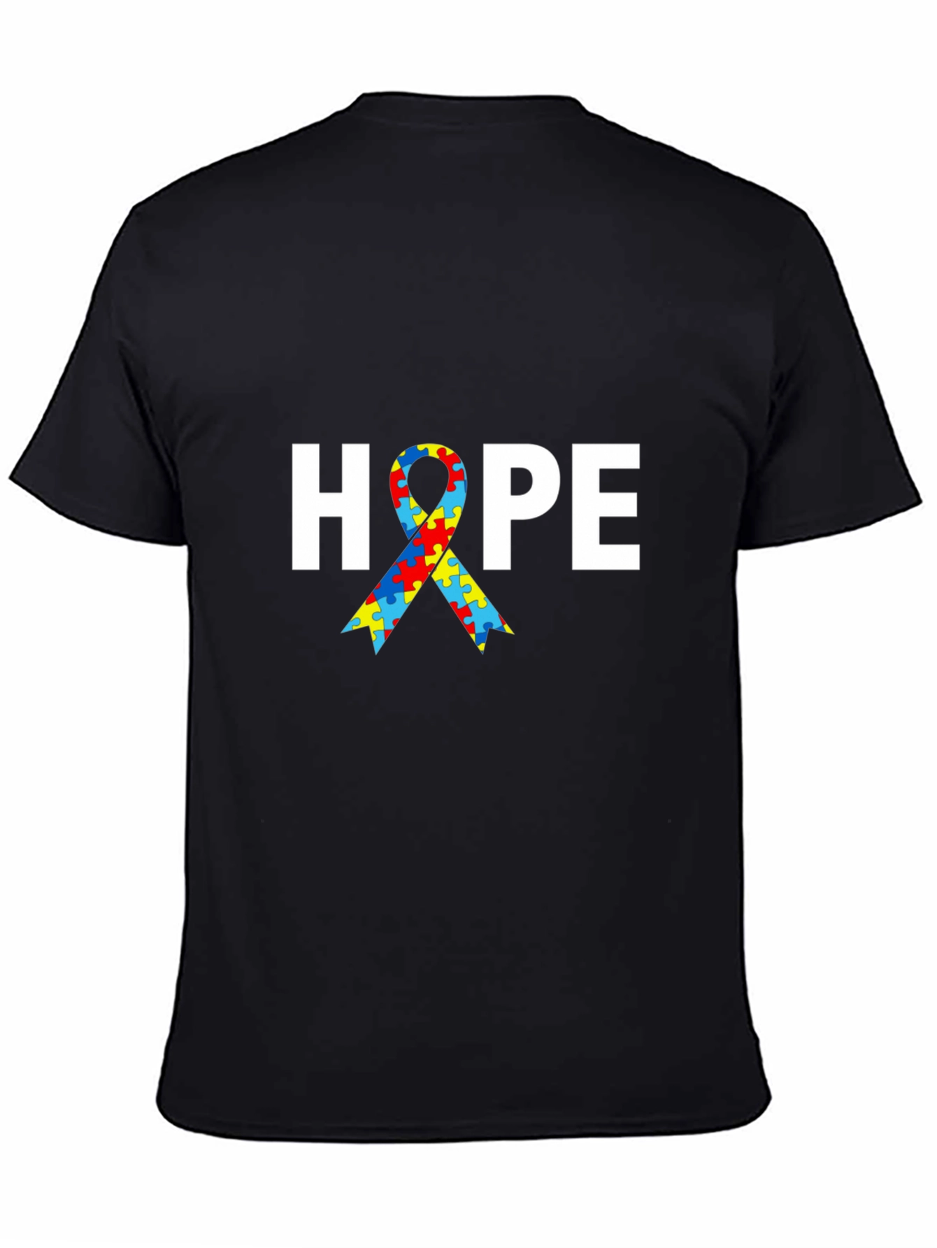 Autism Awareness HOPE Puzzle Ribbon T-Shirt