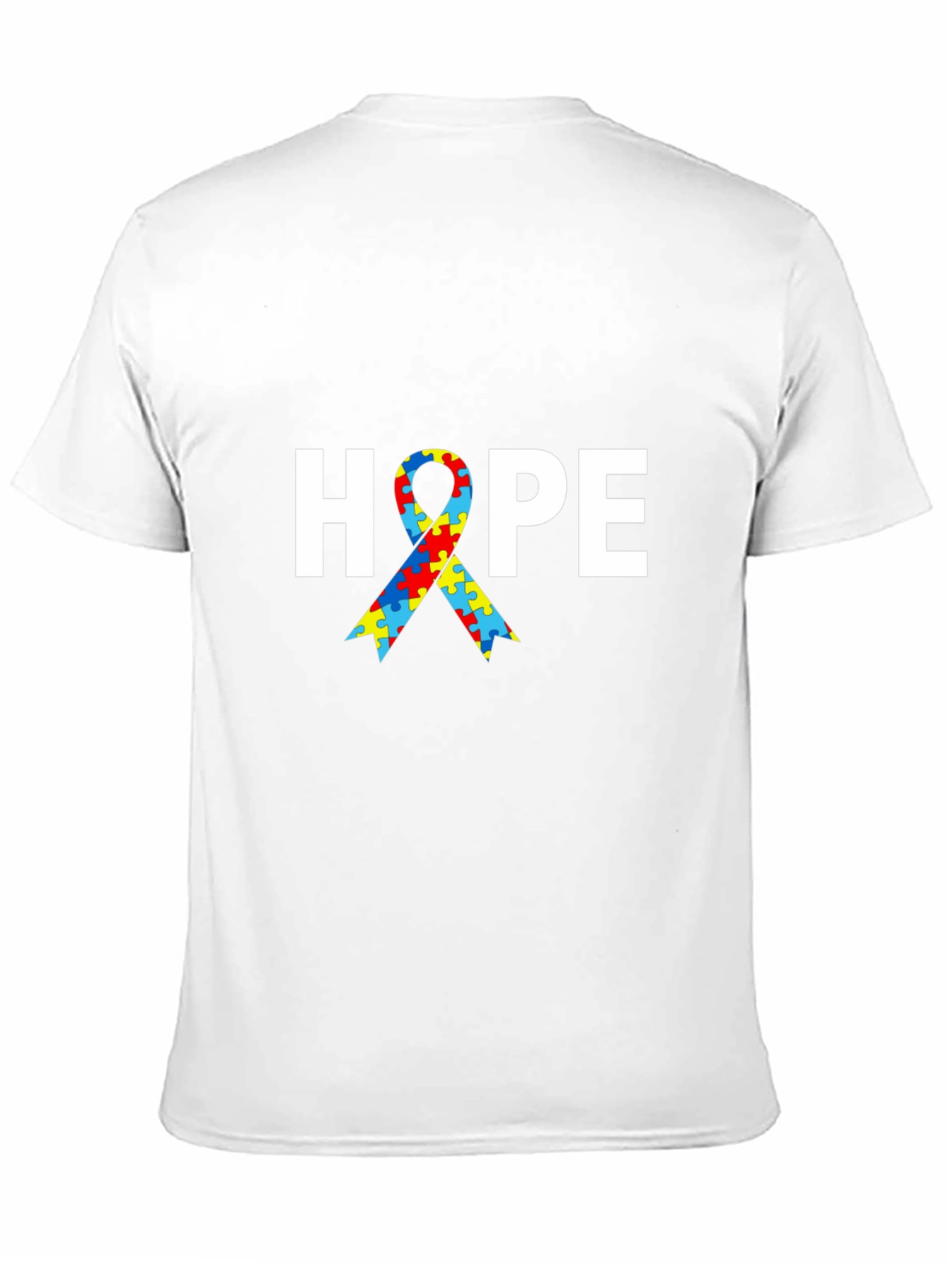 Autism Awareness HOPE Puzzle Ribbon T-Shirt