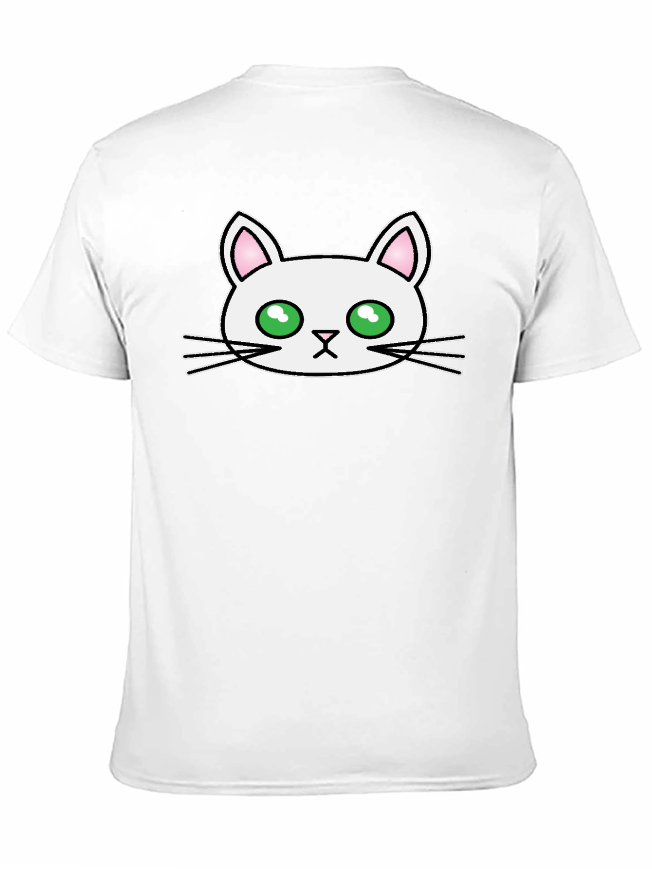 Cute Cat Graphic Tee - Mens Black T-Shirt