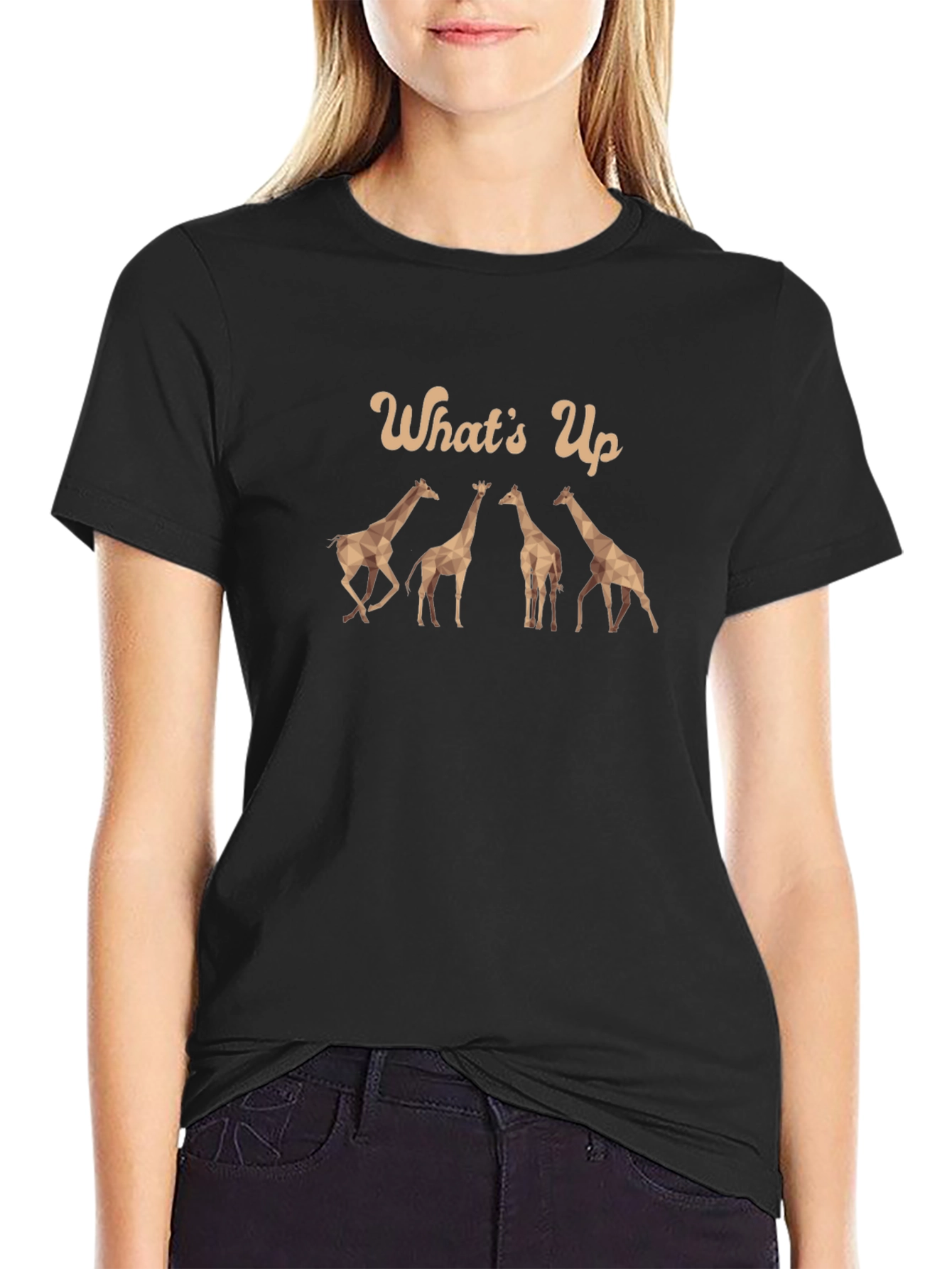 Whats Up Giraffe T-Shirt - Trendy Graphic Tee