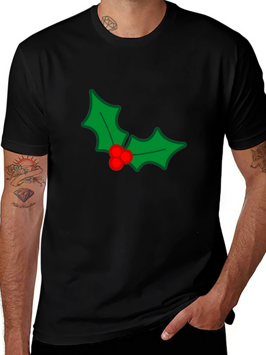 Holly Berry Graphic Tee - Festive Holiday Cheer