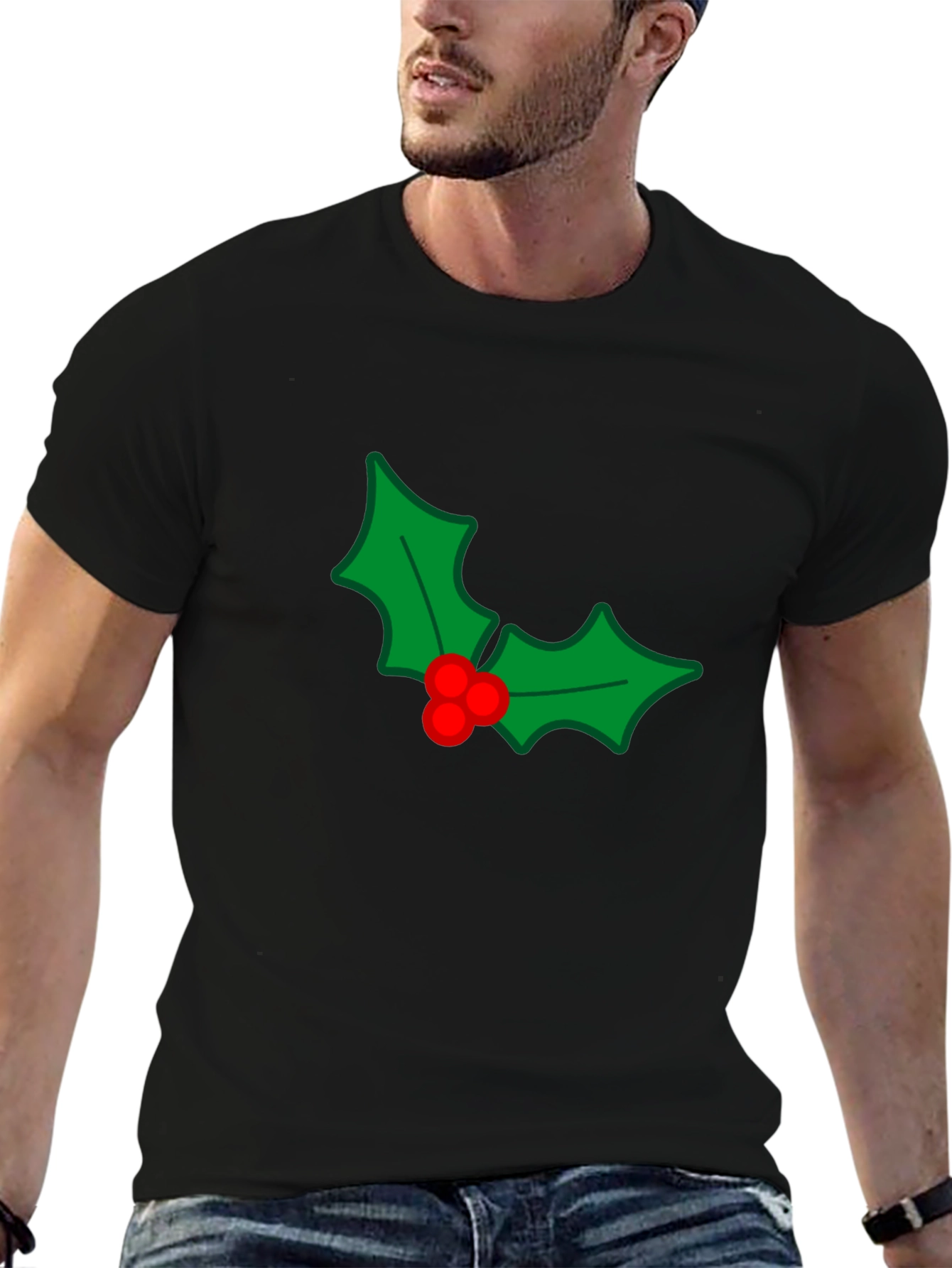 Holly Berry Graphic Tee - Festive Holiday Cheer