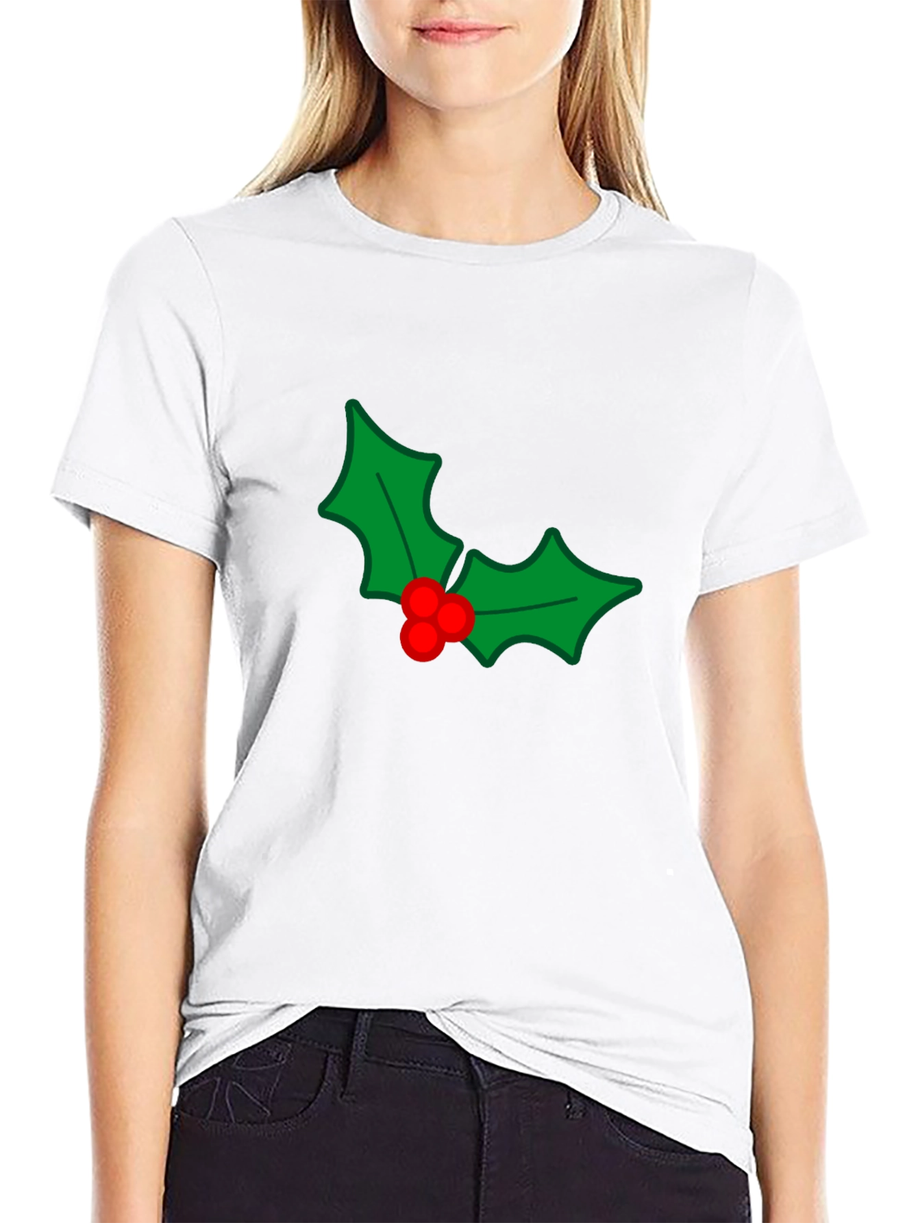 Holly Berry Graphic Tee - Festive Holiday Cheer