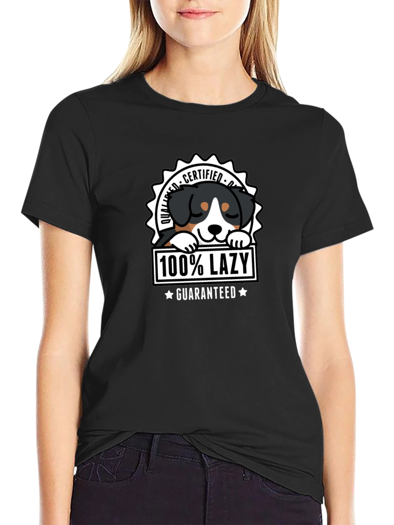 100% Lazy Dog Graphic T-Shirt - Certified Quality