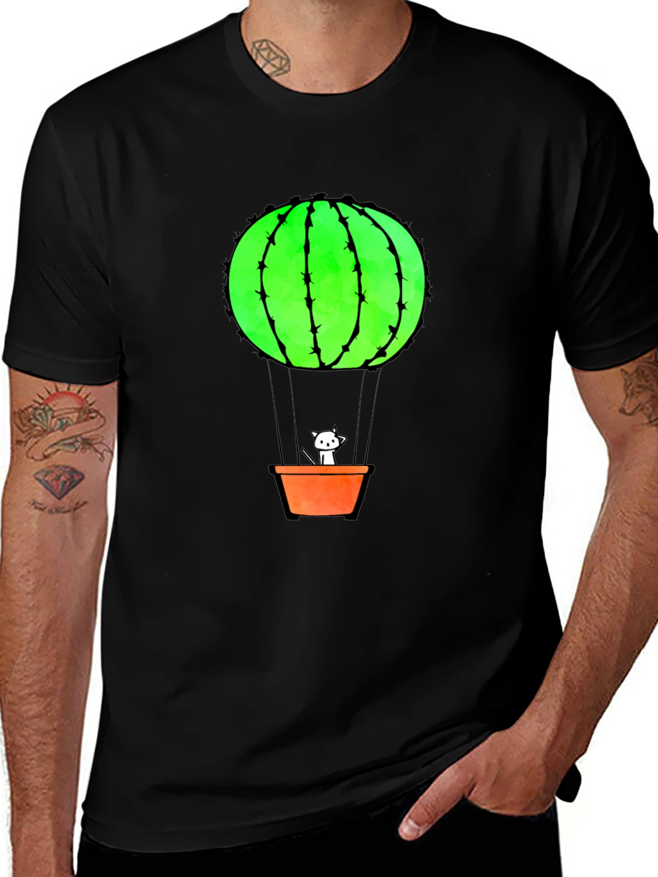 Cactus Balloon Ride Graphic Tee