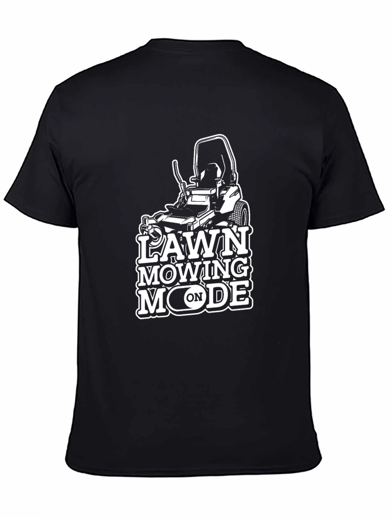 Lawn Mowing Mode On Graphic T-Shirt - Black