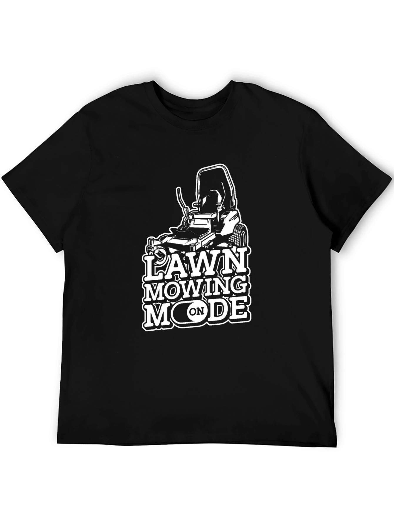 Lawn Mowing Mode On Graphic T-Shirt - Black