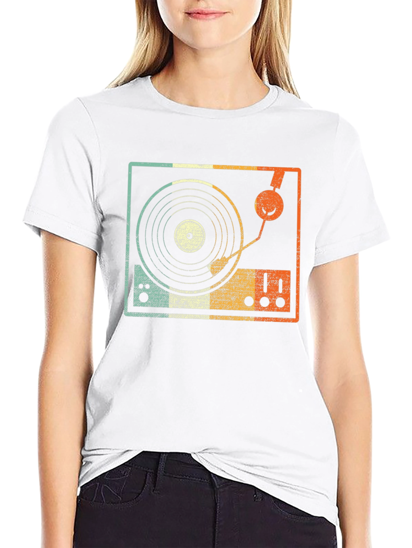 Retro Turntable Graphic Tee - DJ Music Lover T-Shirt