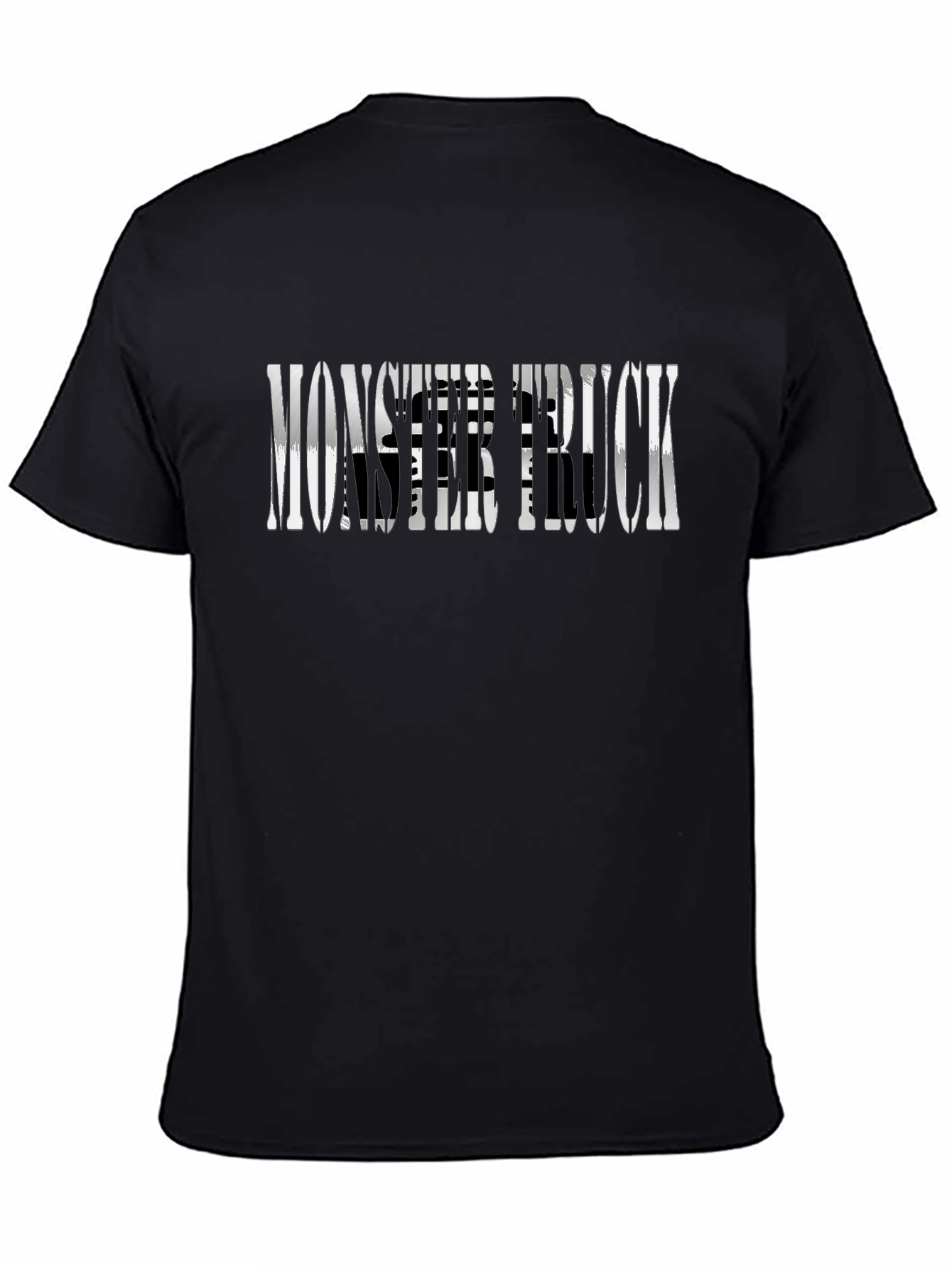 Monster Truck Graphic Print Black T-Shirt