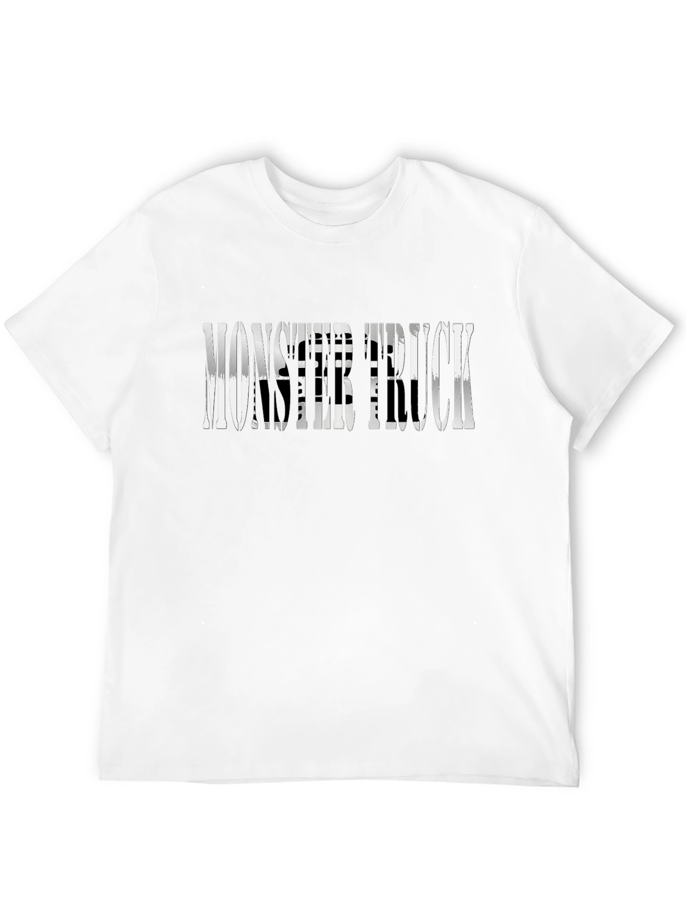 Monster Truck Graphic Print Black T-Shirt