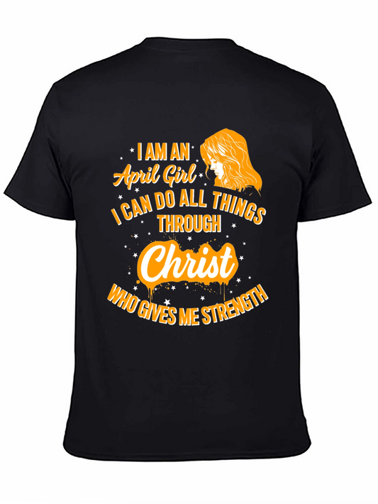 April Girl Christ Strength T-Shirt