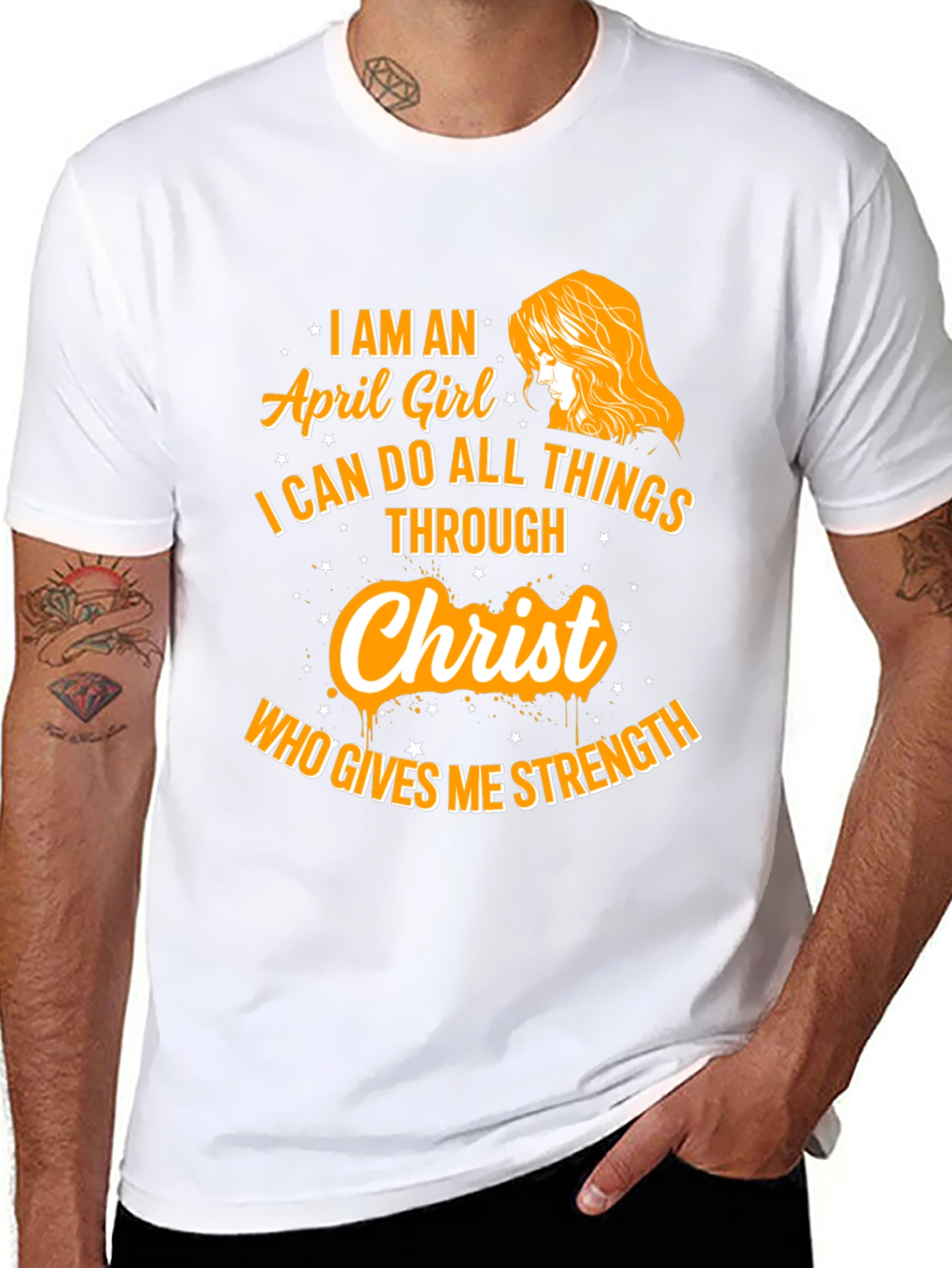 April Girl Christ Strength T-Shirt