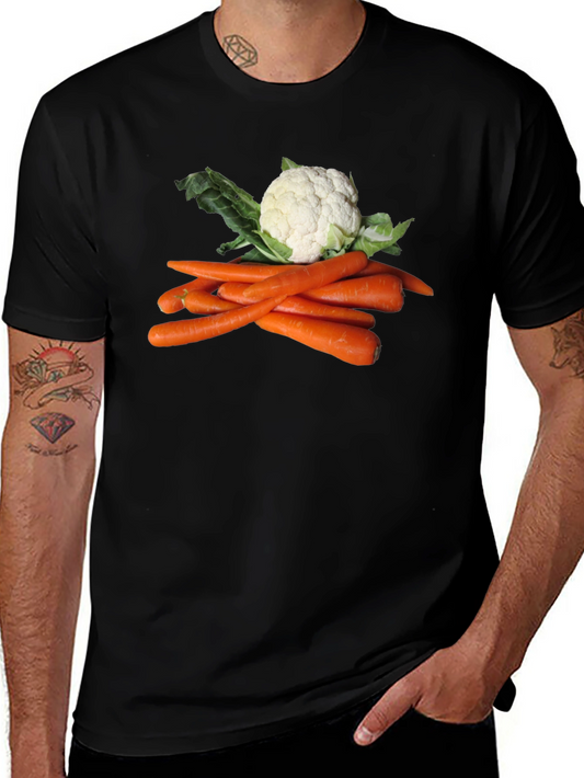 Veggie T-Shirt: Carrots and Cauliflower Graphic Tee