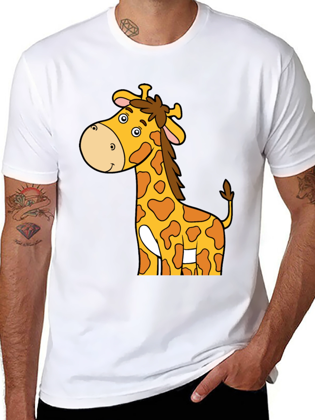 Cute Giraffe Graphic T-Shirt