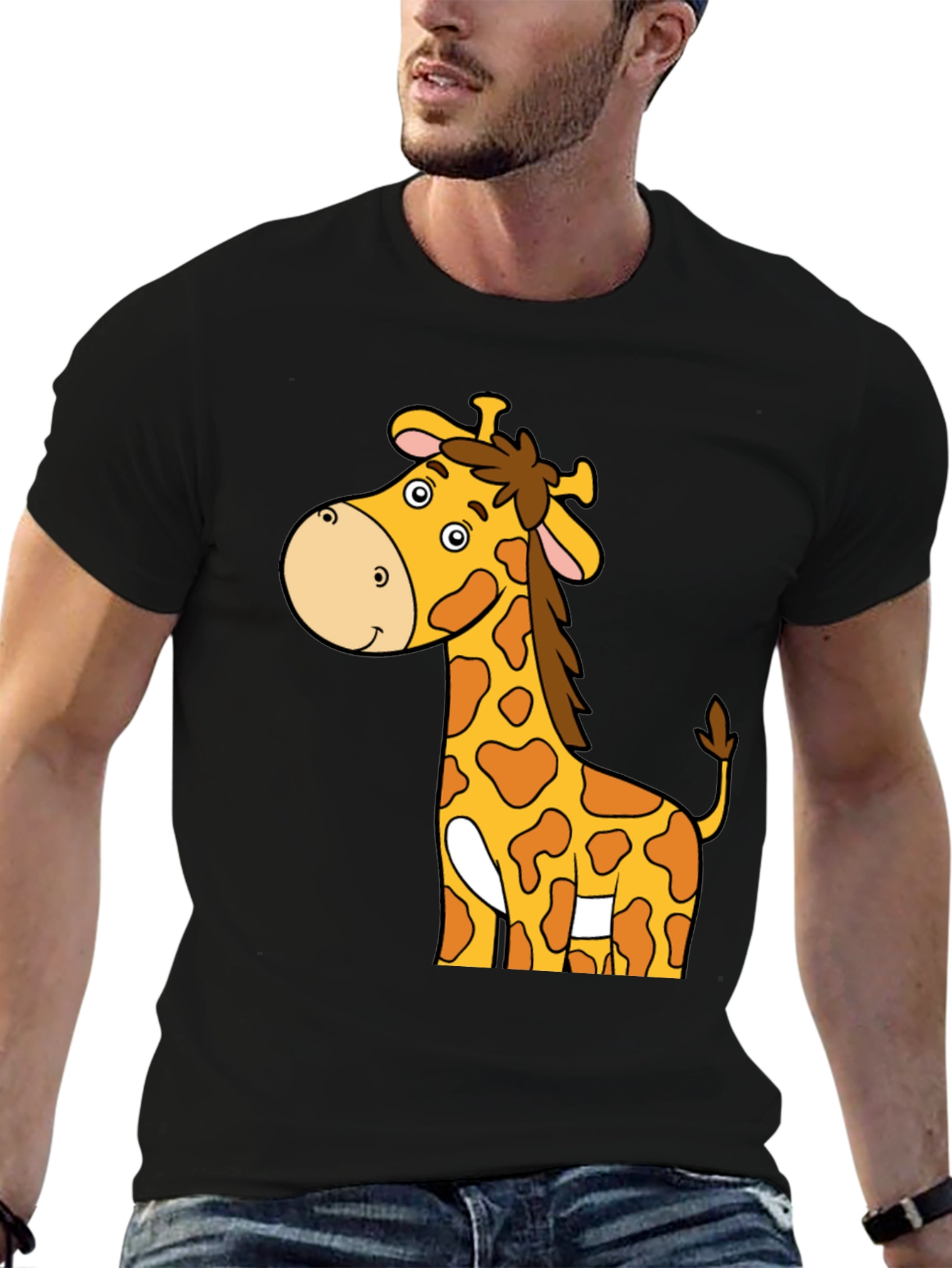 Cute Giraffe Graphic T-Shirt