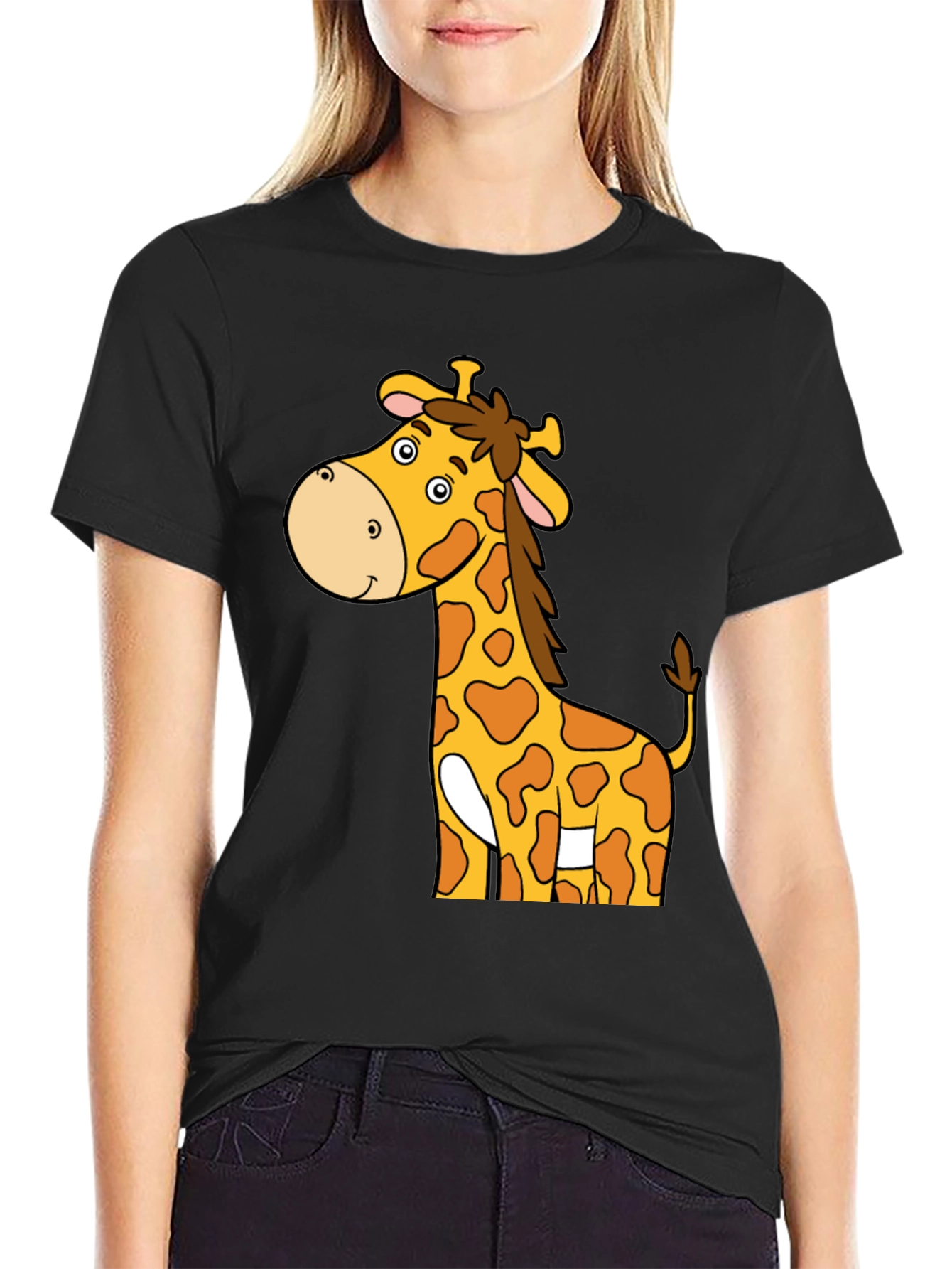 Cute Giraffe Graphic T-Shirt