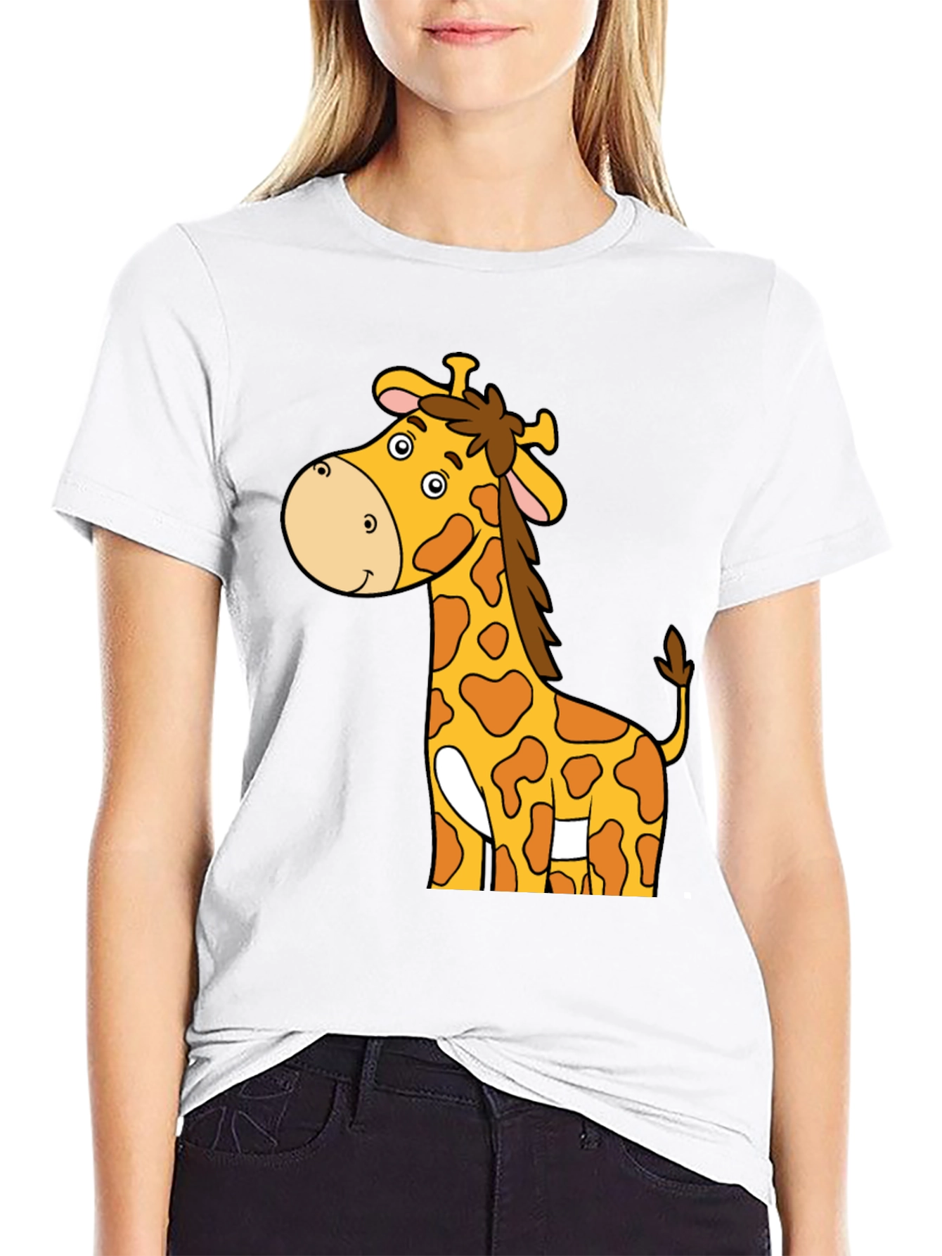 Cute Giraffe Graphic T-Shirt