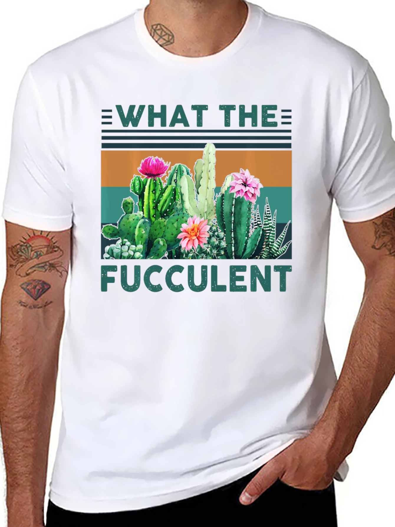 What the Fucculent Cactus Graphic Tee