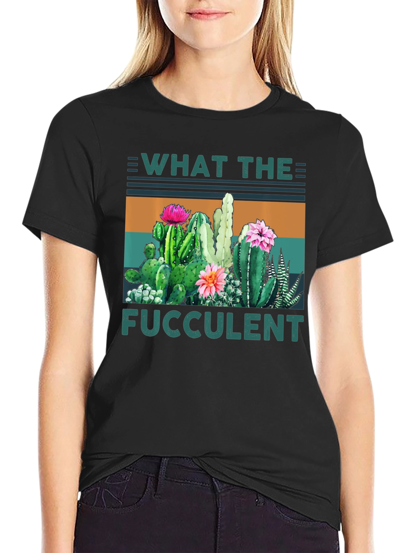 What the Fucculent Cactus Graphic Tee