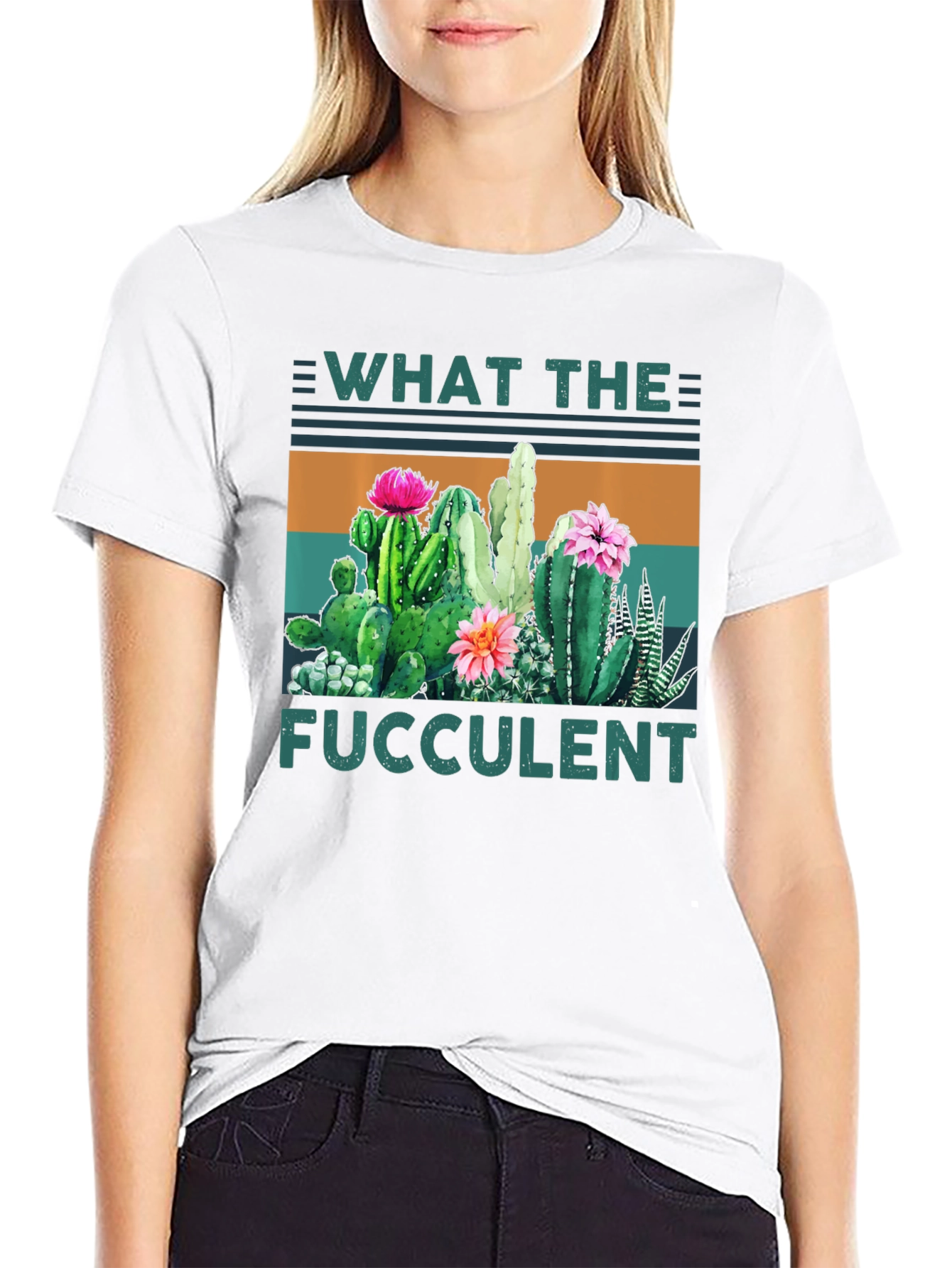 What the Fucculent Cactus Graphic Tee
