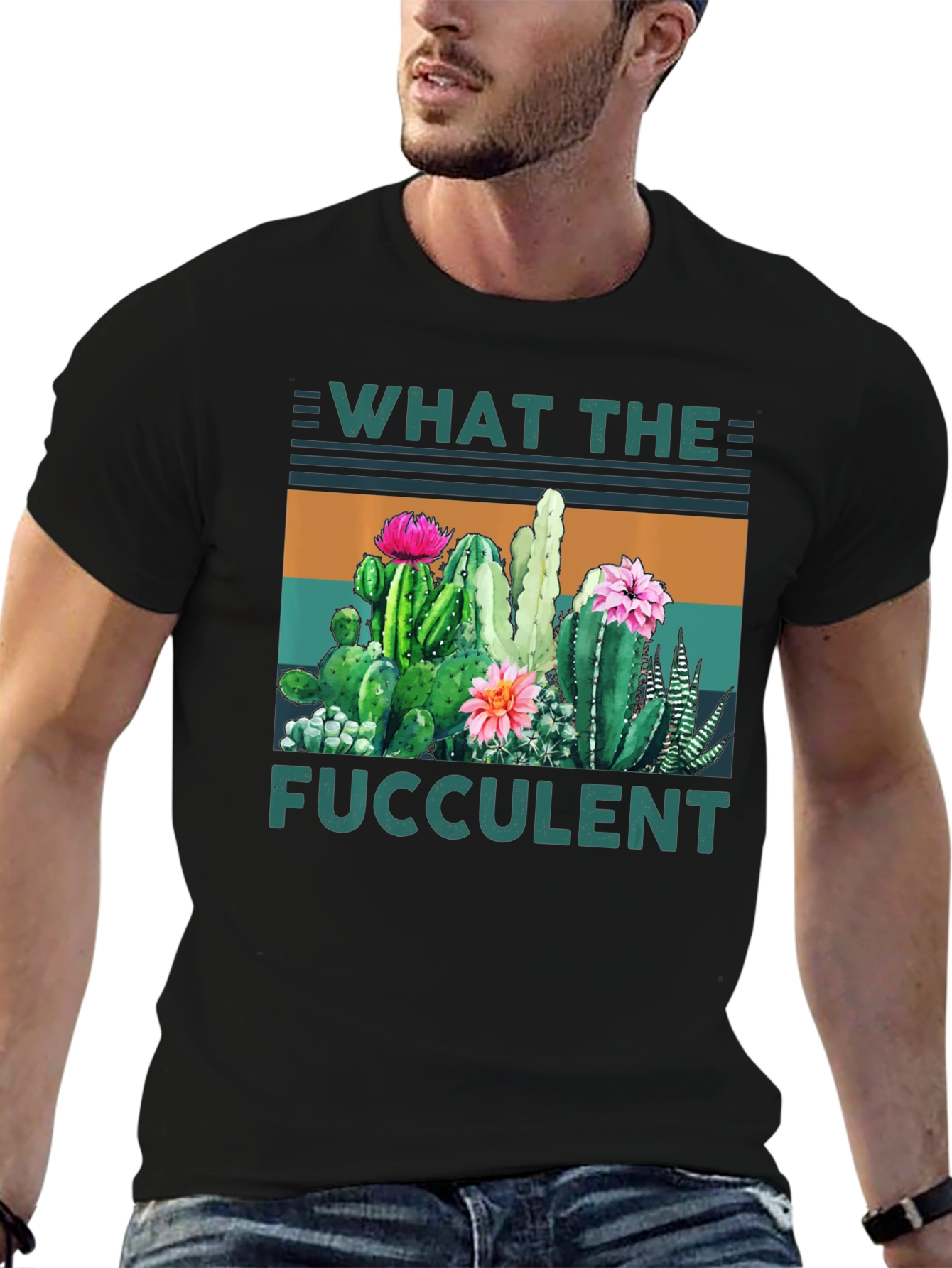 What the Fucculent Cactus Graphic Tee