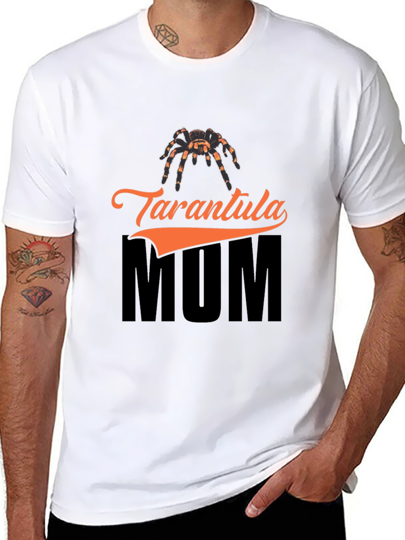 Tarantula Mum Graphic T-Shirt - Black Cotton Tee
