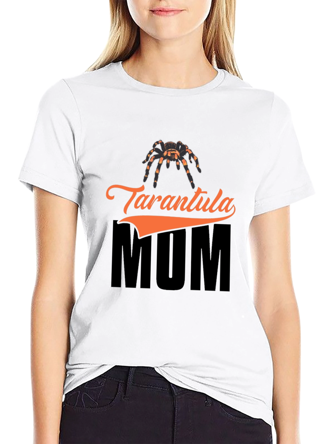 Tarantula Mum Graphic T-Shirt - Black Cotton Tee