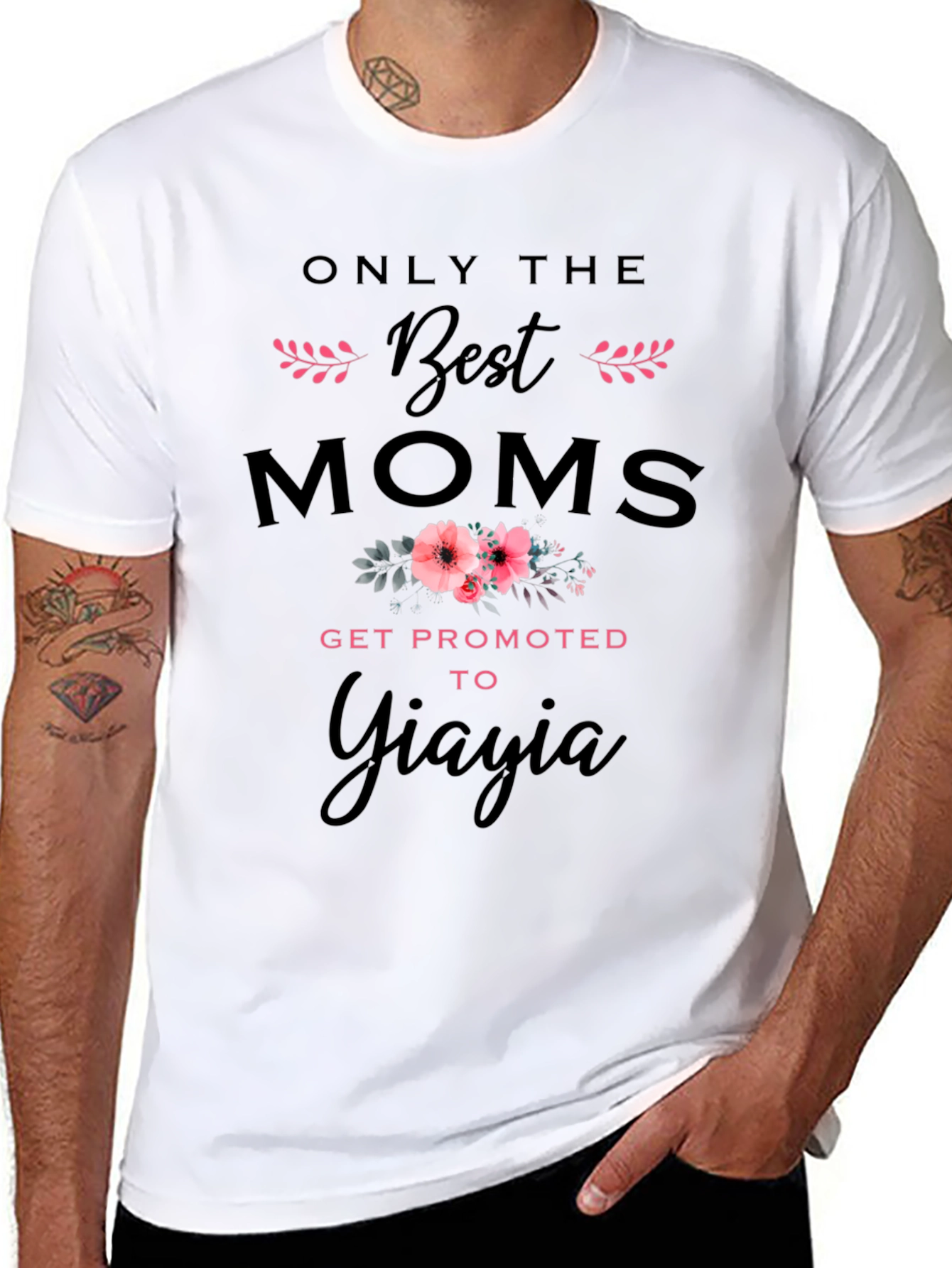 Best Moms Get Promoted to Yiayia T-Shirt