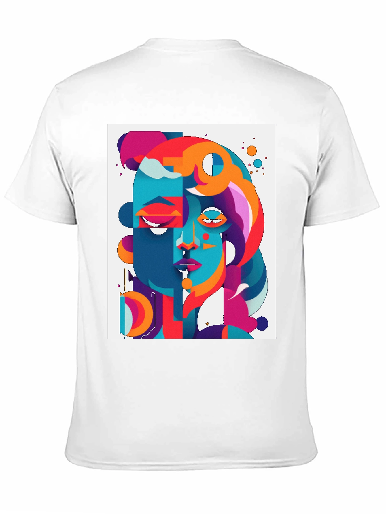 Abstract Face Graphic Tee - Modern Art T-Shirt