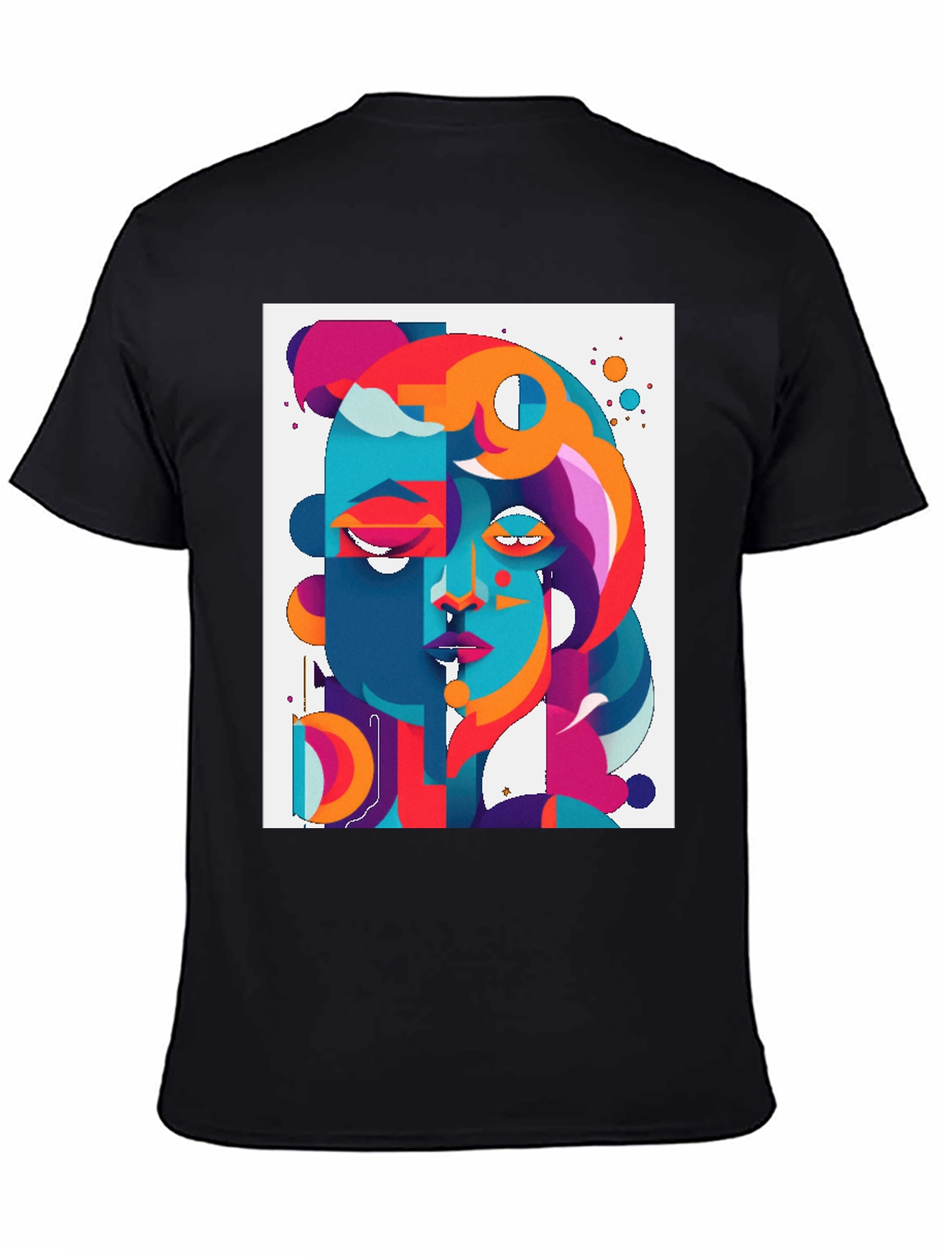 Abstract Face Graphic Tee - Modern Art T-Shirt